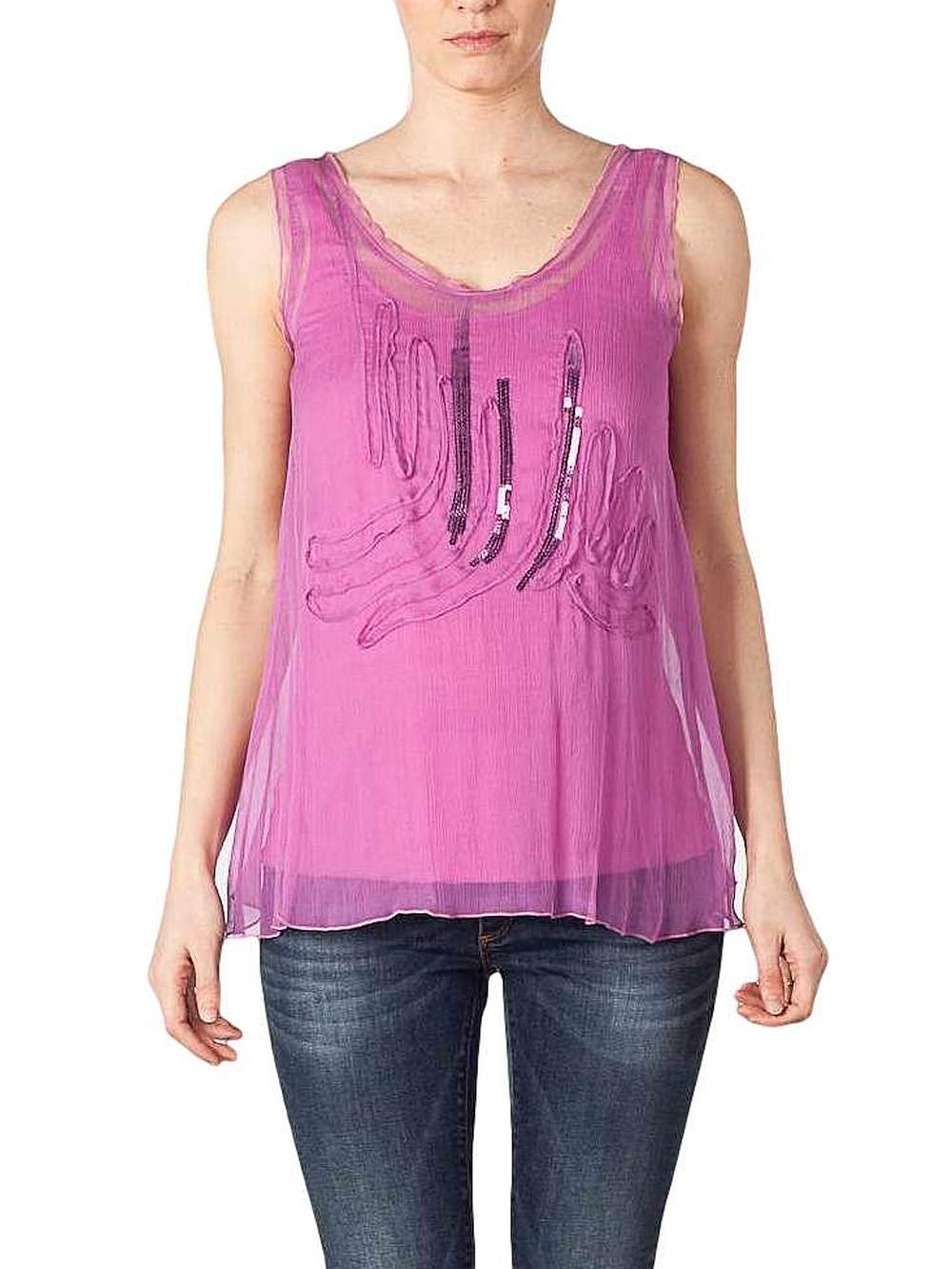 Silk Maternity Top (Ciclamino)