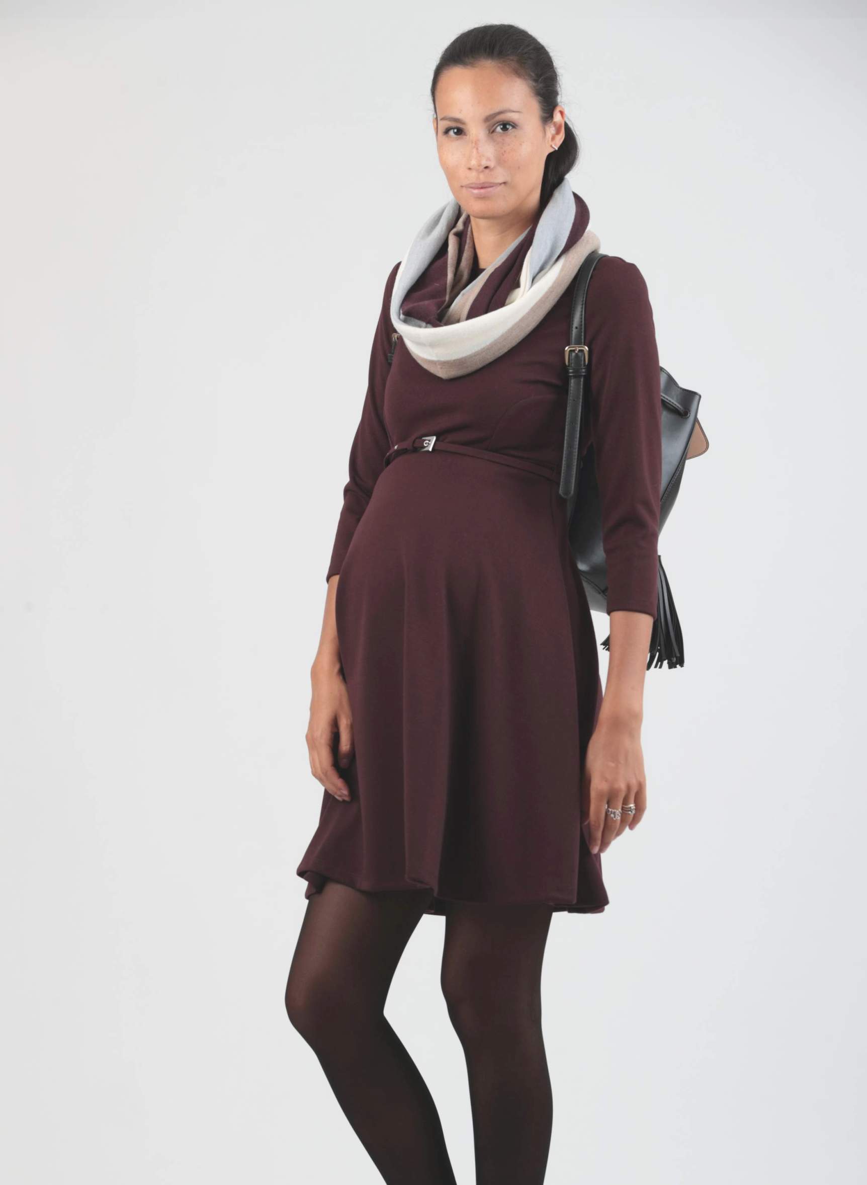 Striped Scarf (Bordeaux)