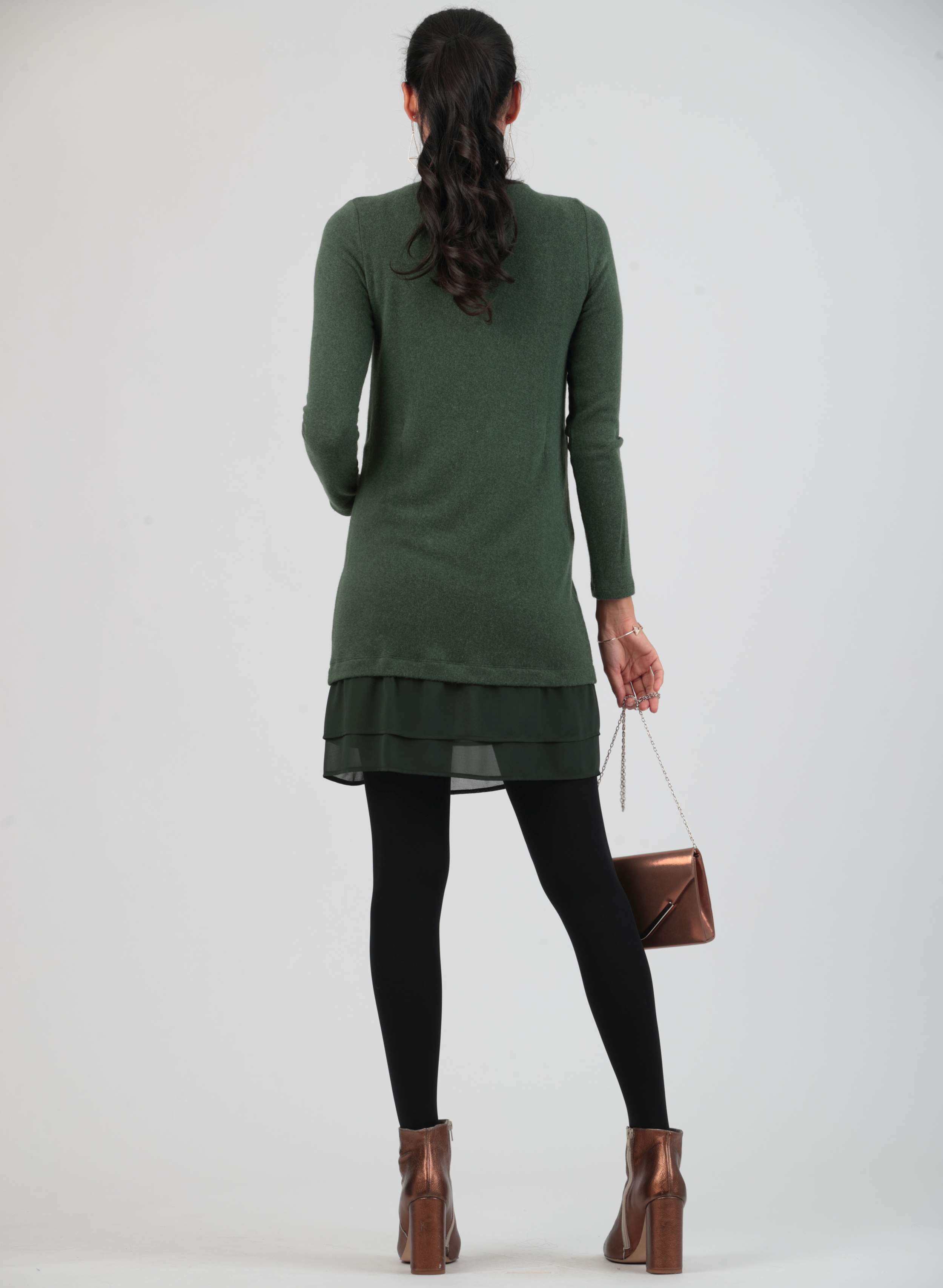 70 Den Push-Up Maternity Tights in Microfiber (Nero)