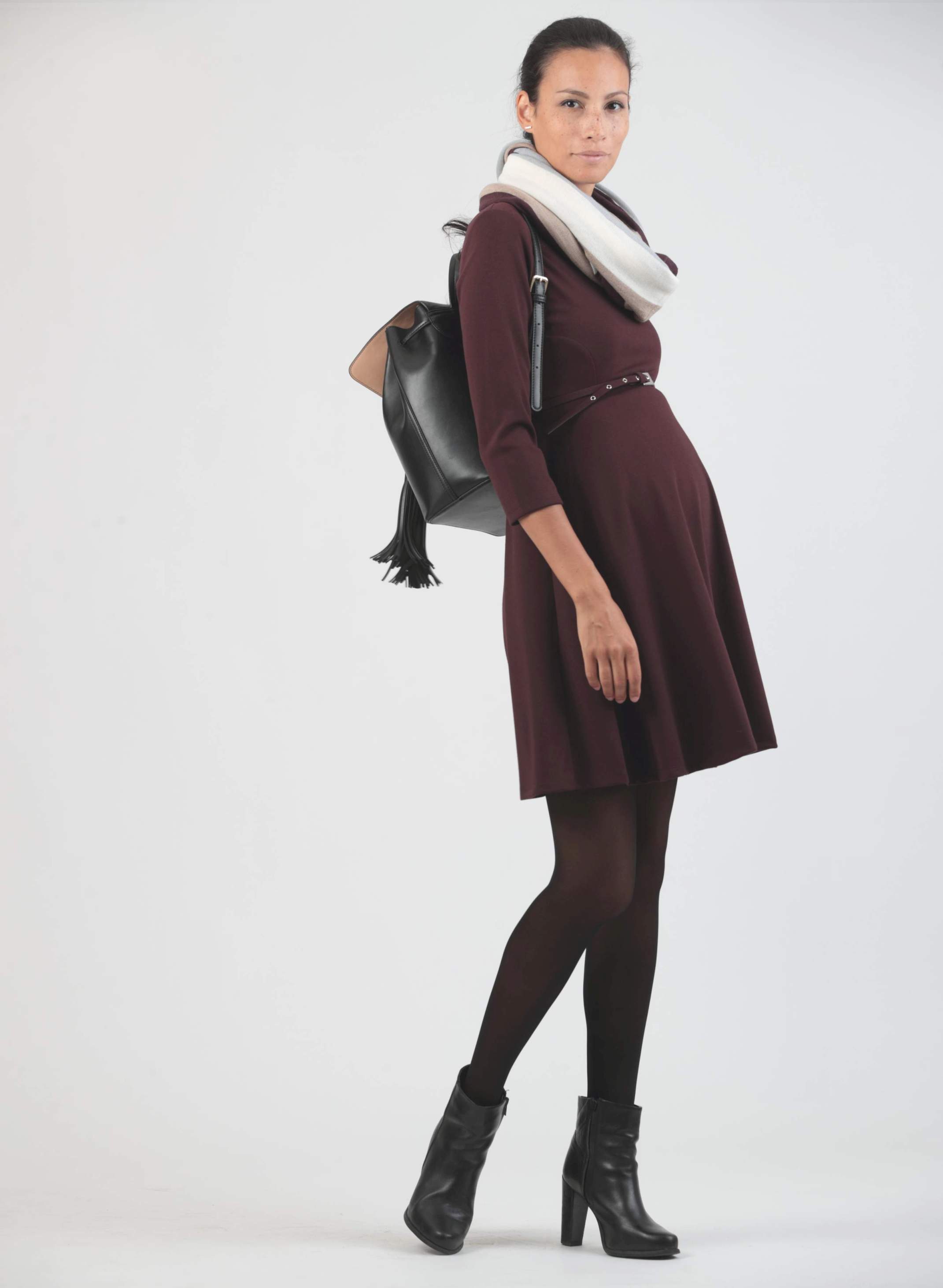 Striped Scarf (Bordeaux)