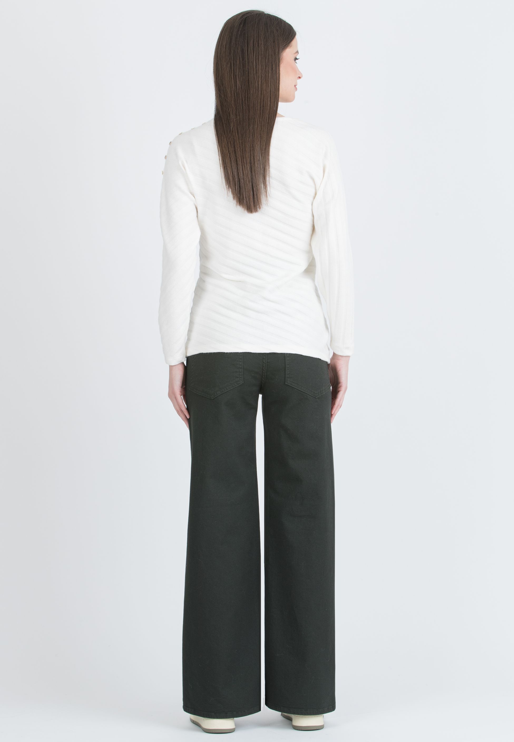 NOAH – Maternity Wide-Leg Jeans in Coloured Denim (Verde)