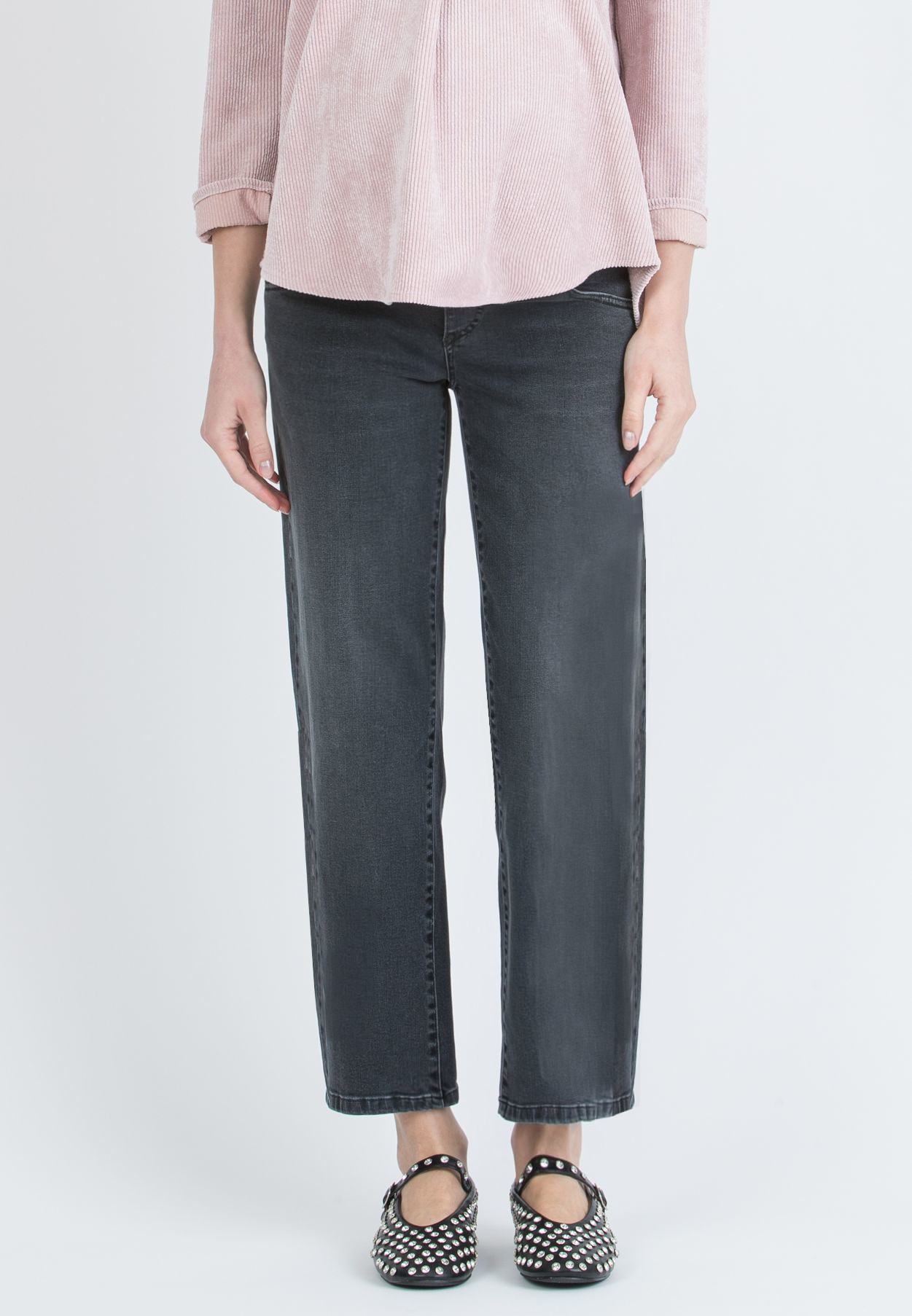 RHIANNA - Balloon Maternity Jeans (Grigio Medio)