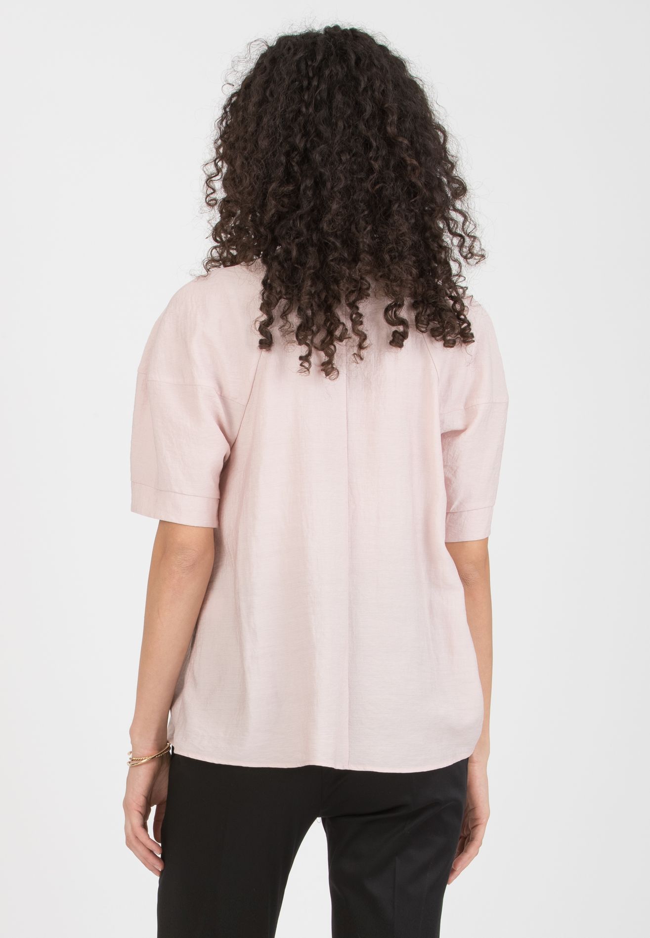 NICKI – Maternity & Nursing Blouse with Balloon Sleeves (Rosa)