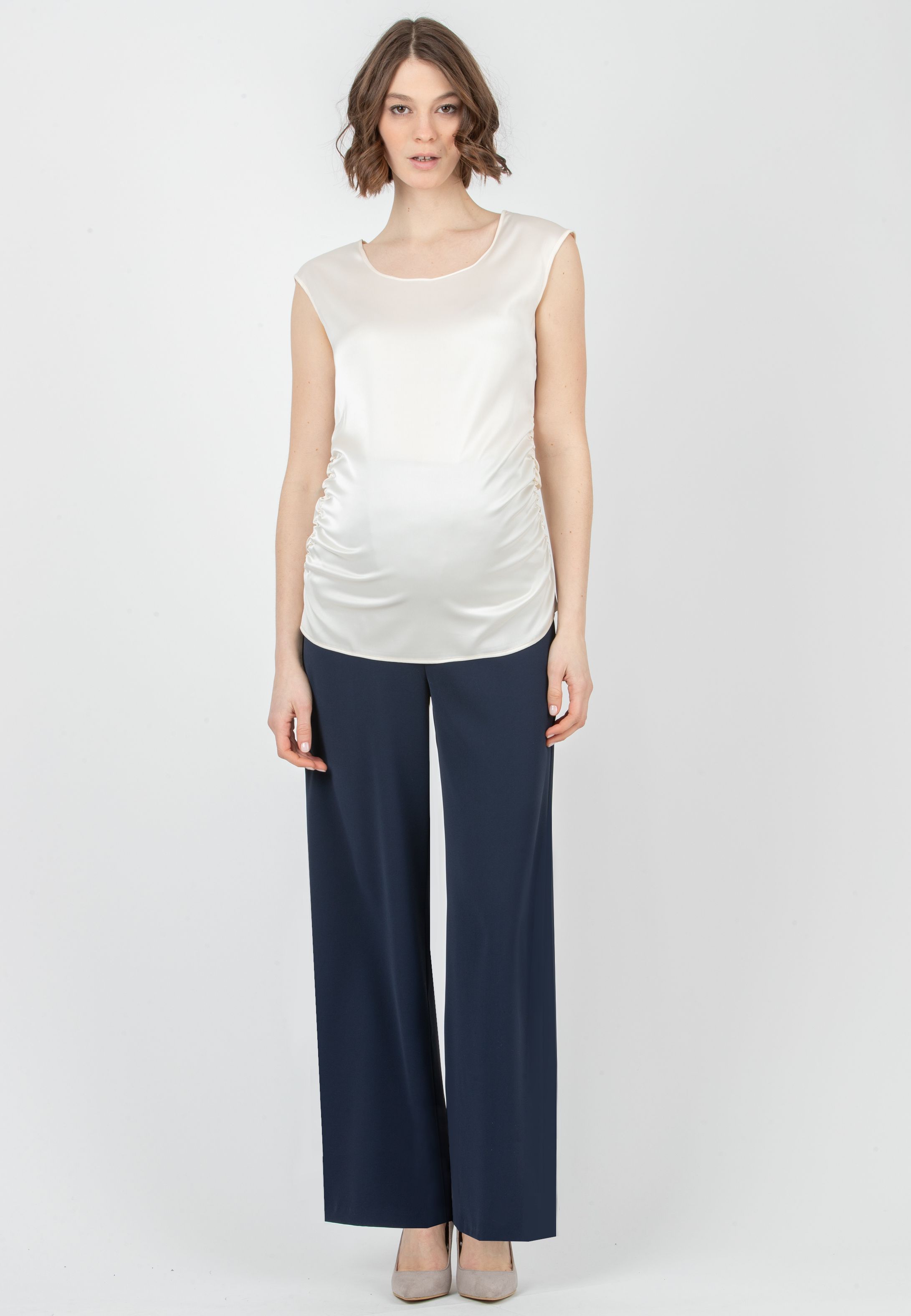 KIMBERLY - Maternity Palazzo Cadì Trousers (Blu)