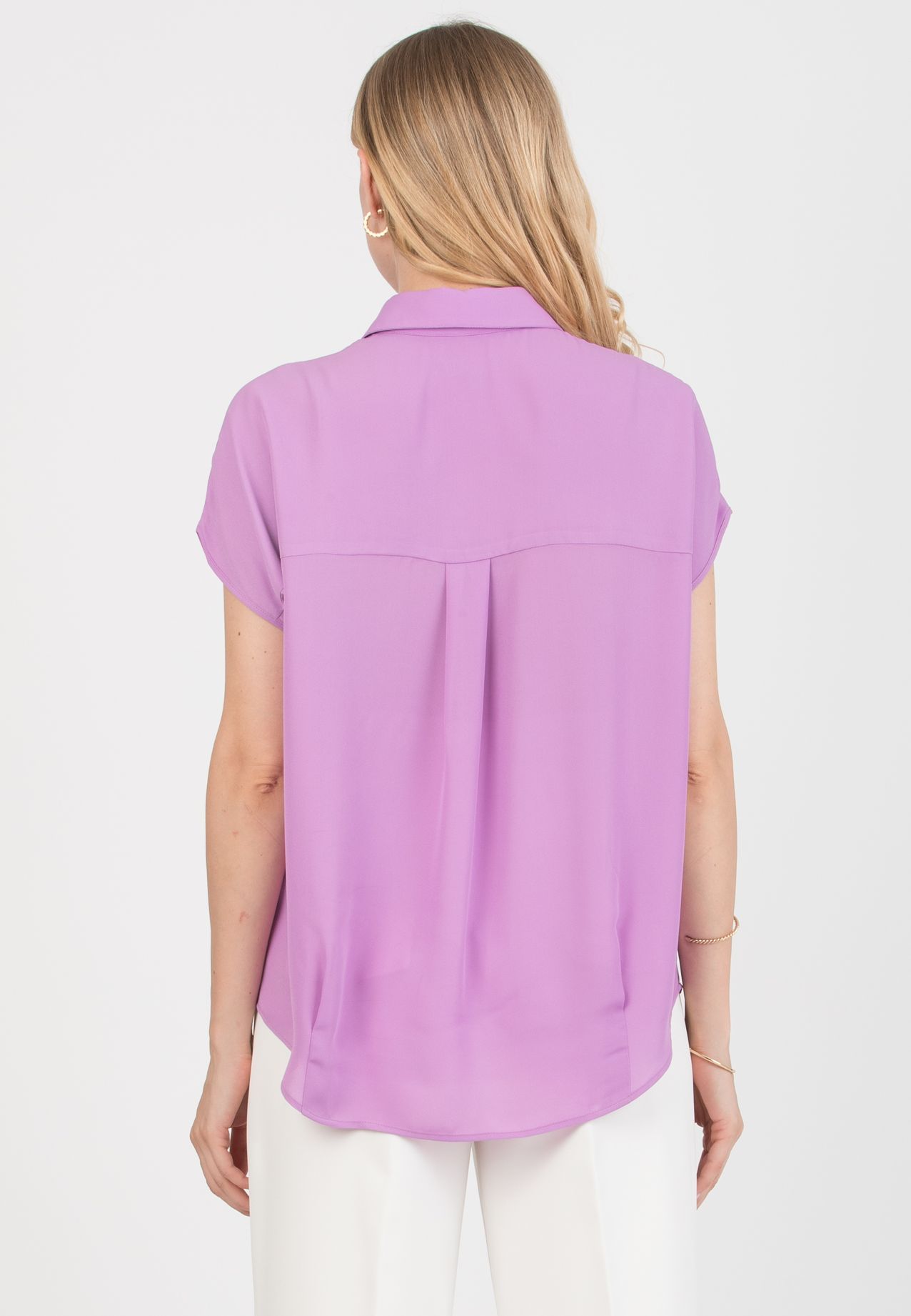 OLIVIA M/M – Oversized Maternity Shirt in Crepe (Glicine)