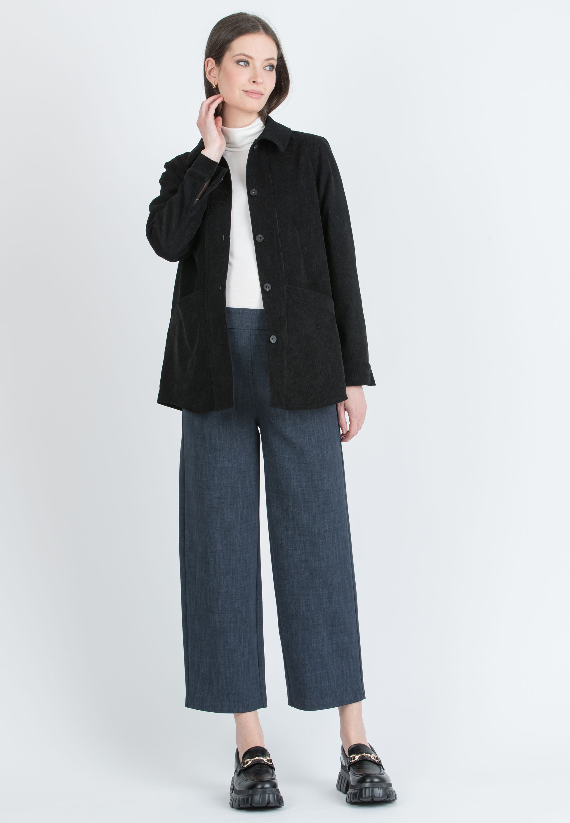 ELETTRA – Maternity Jacket in Velvet (Nero)