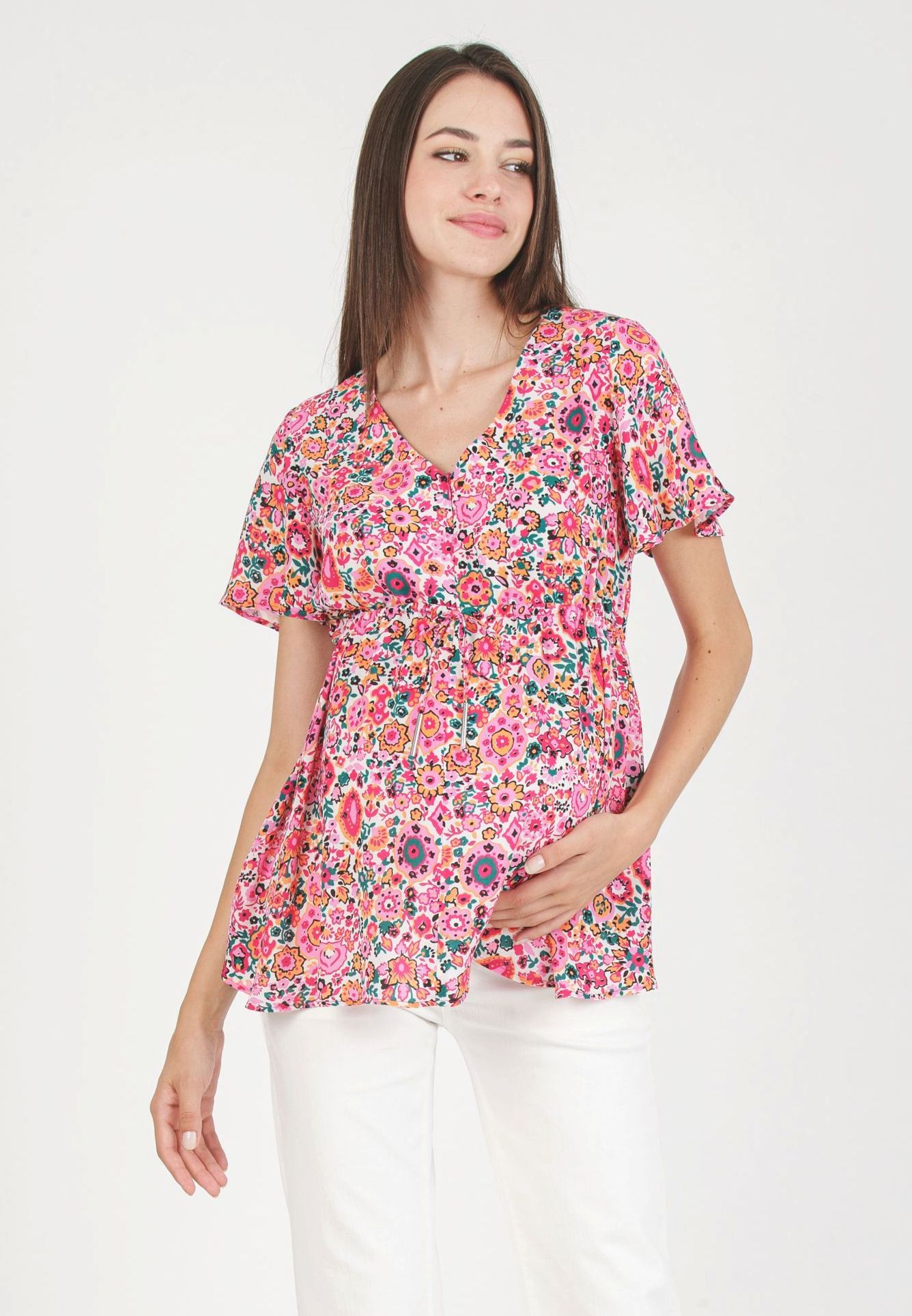 SELENE F - Printed Maternity & Nursing Top (Fragola)