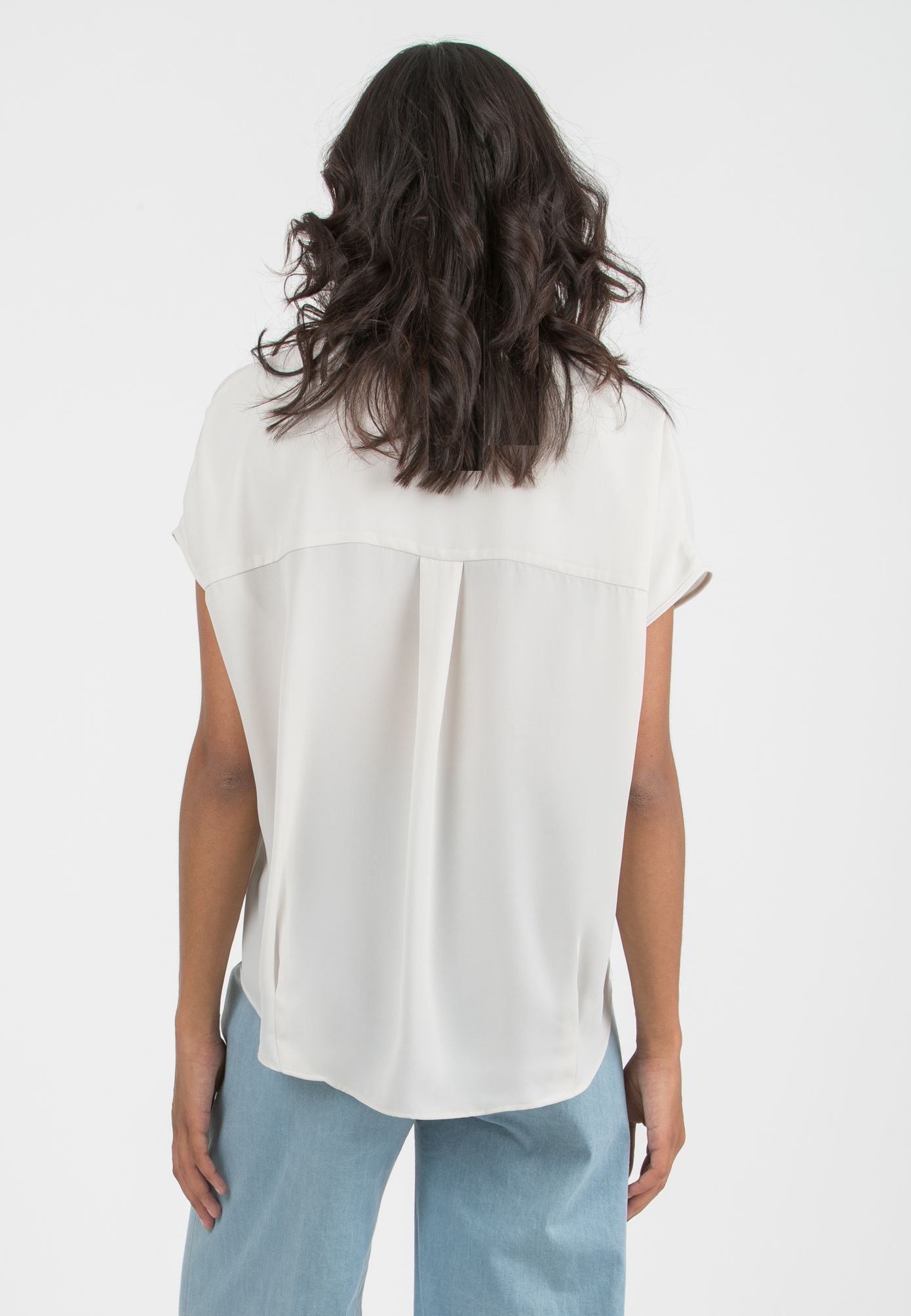 OLIVIA M/M – Oversized Maternity Shirt in Crepe (Naturale)