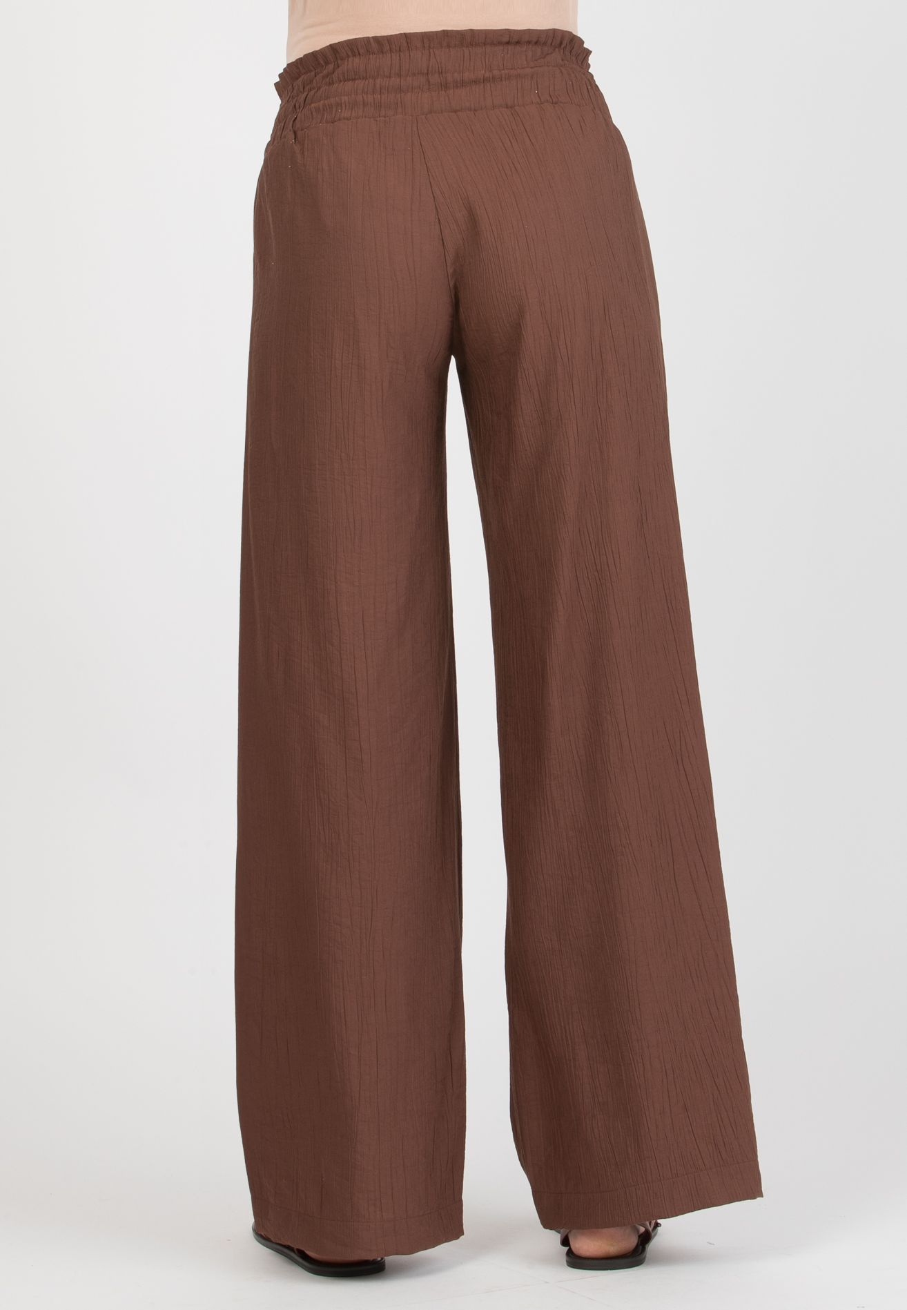 GUENDALINA LG - Maternity Palazzo Trousers in Viscose (Marrone)