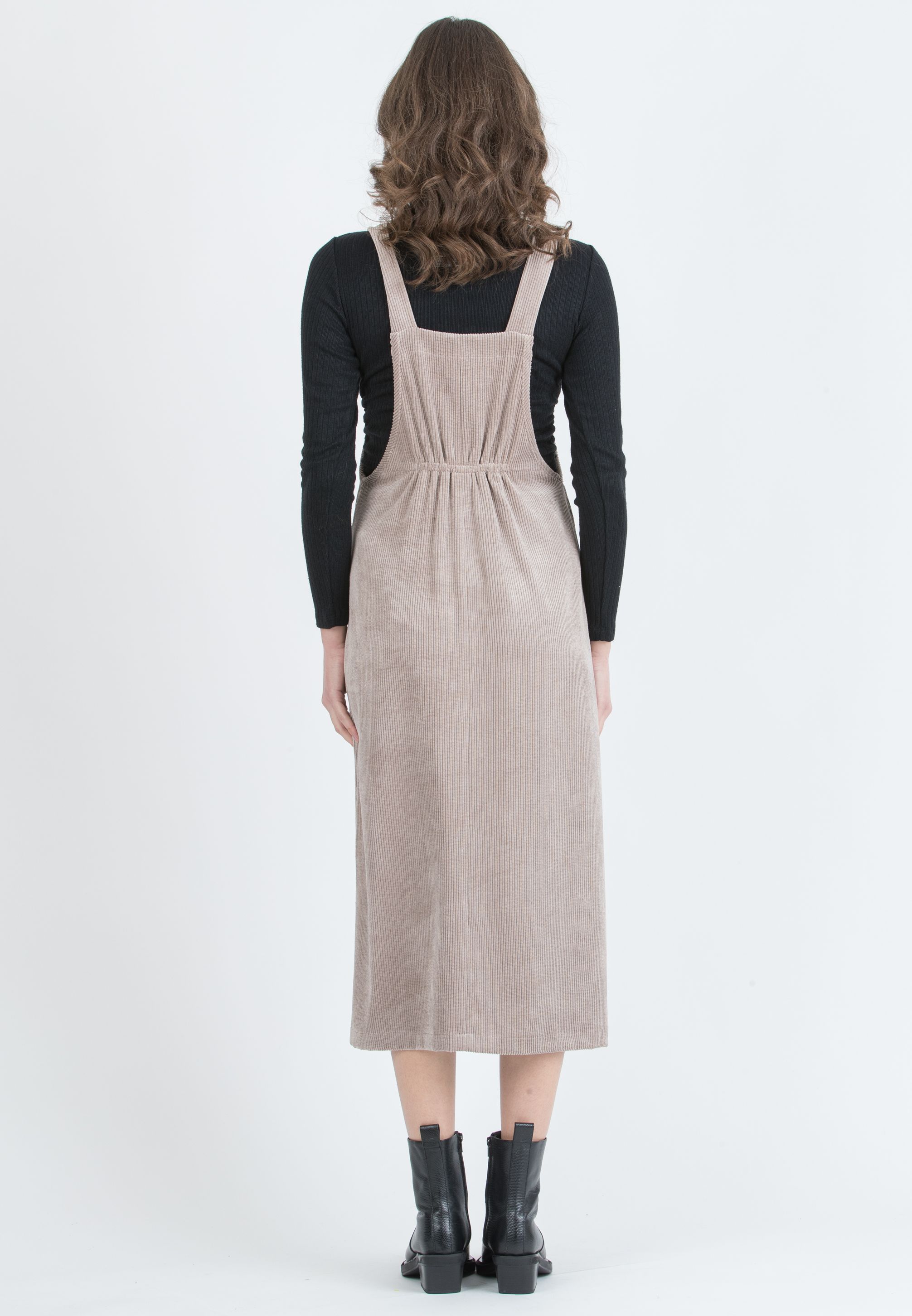 PAMELA – Maternity Corduroy Pinafore (Tortora)