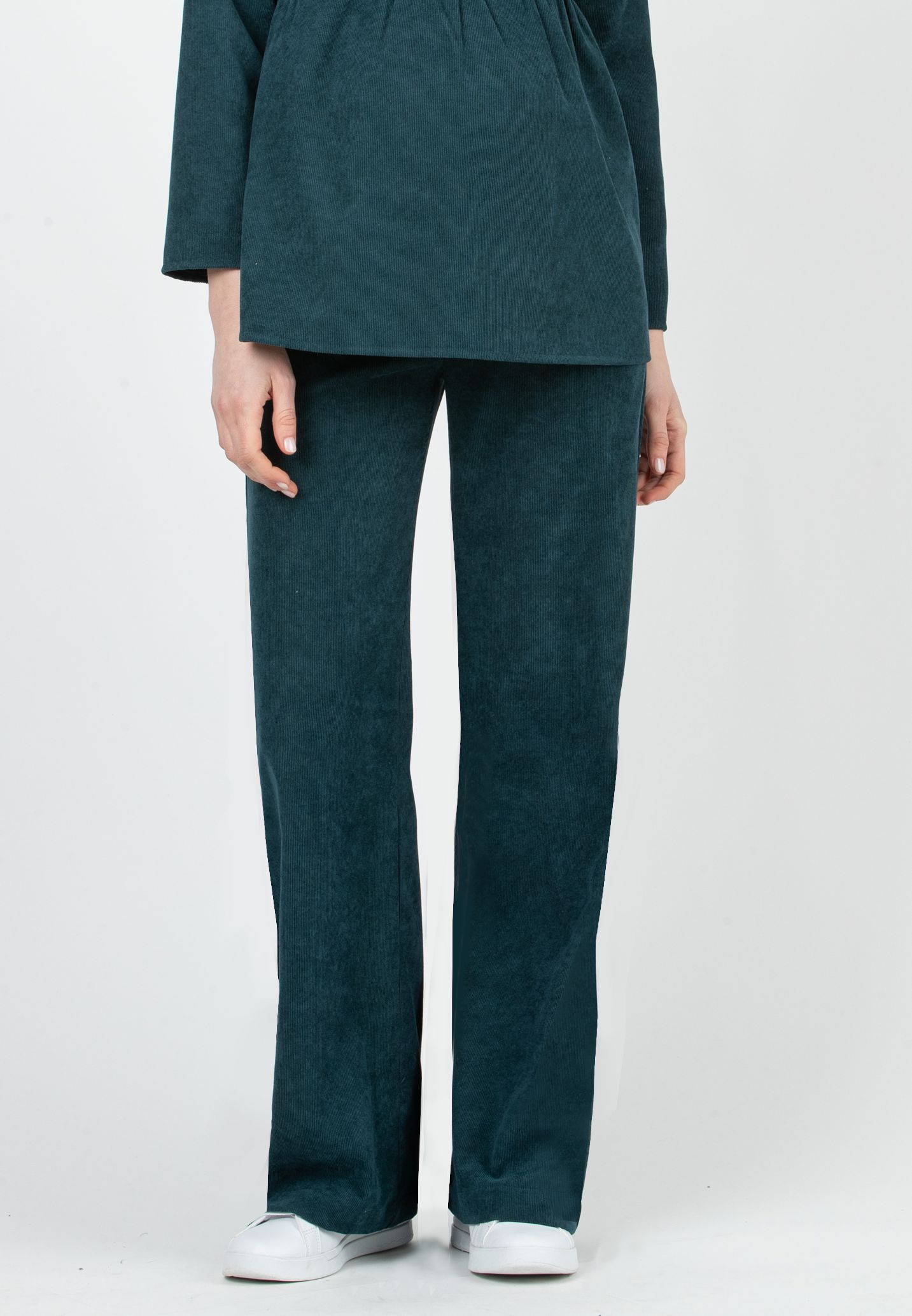 WINONA V - Palazzo Maternity Trousers in Soft Corduroy (Ottanio)