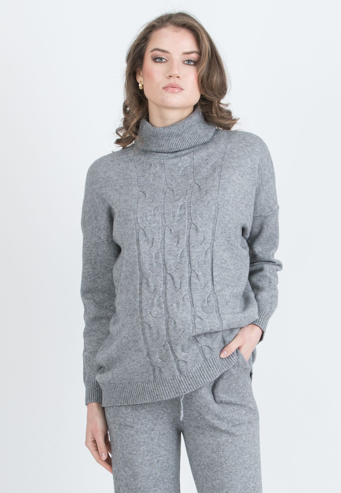 JUDE - Maternity Knitted Co-ord (Grigio Chiaro)