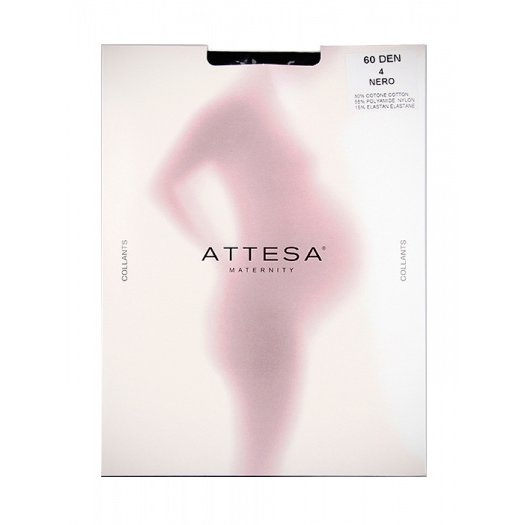 60 Den Sheer Maternity Tights in Lycra (Nero)
