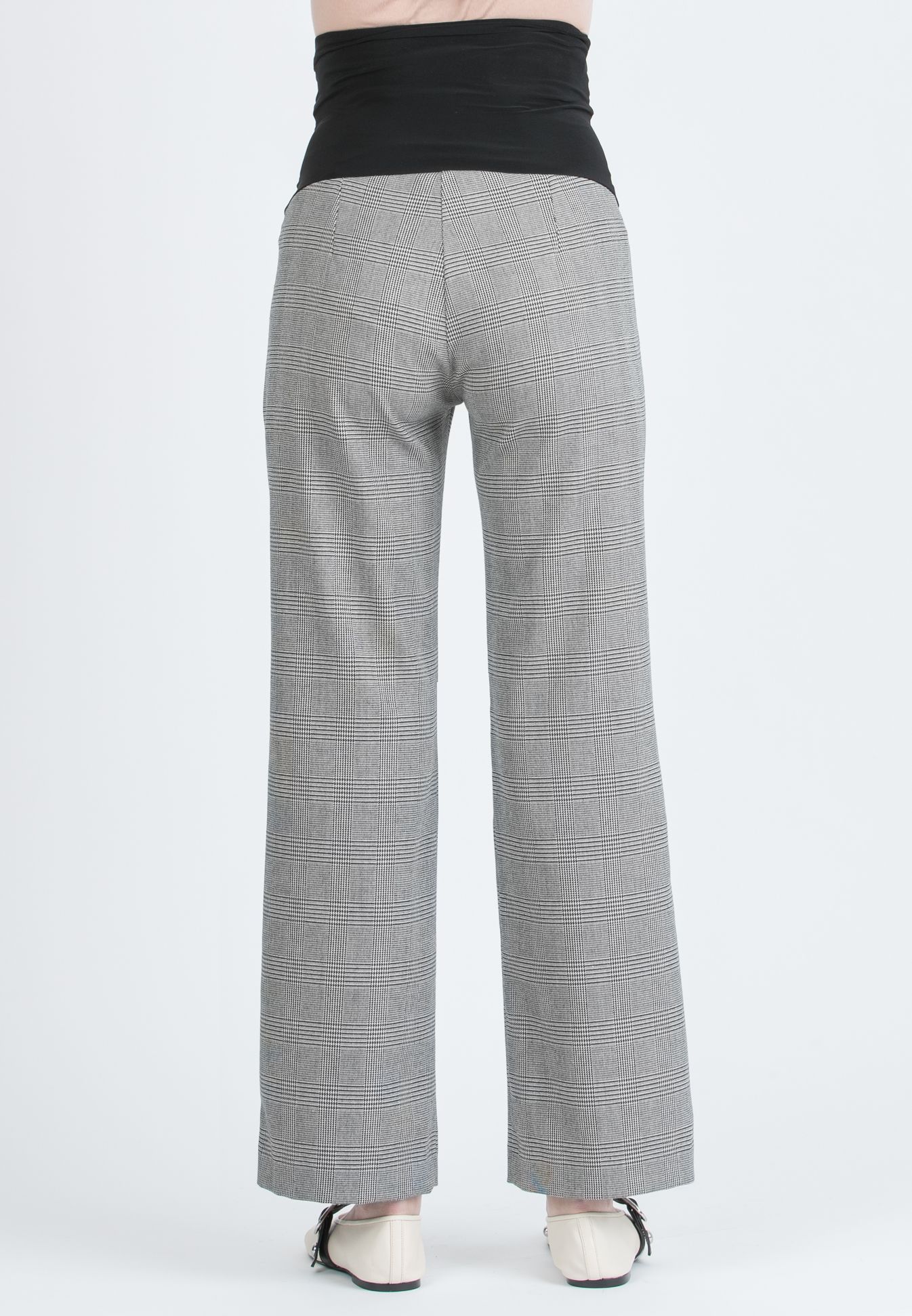 ALEX – Maternity Trousers in Patterned Fabric (Nero)