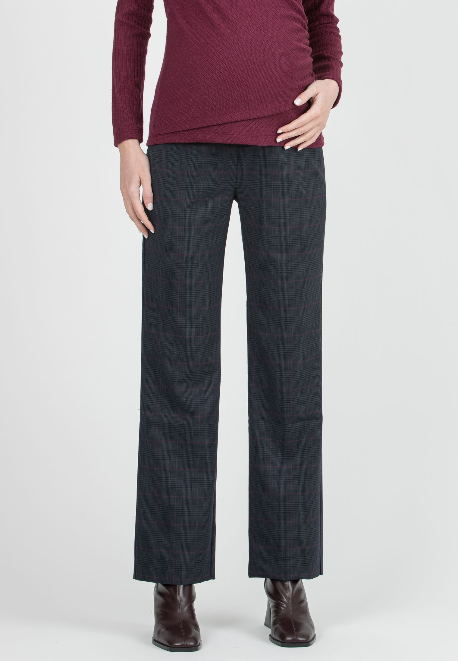 ALEX – Maternity Trousers in Patterned Fabric (Ciclamino)