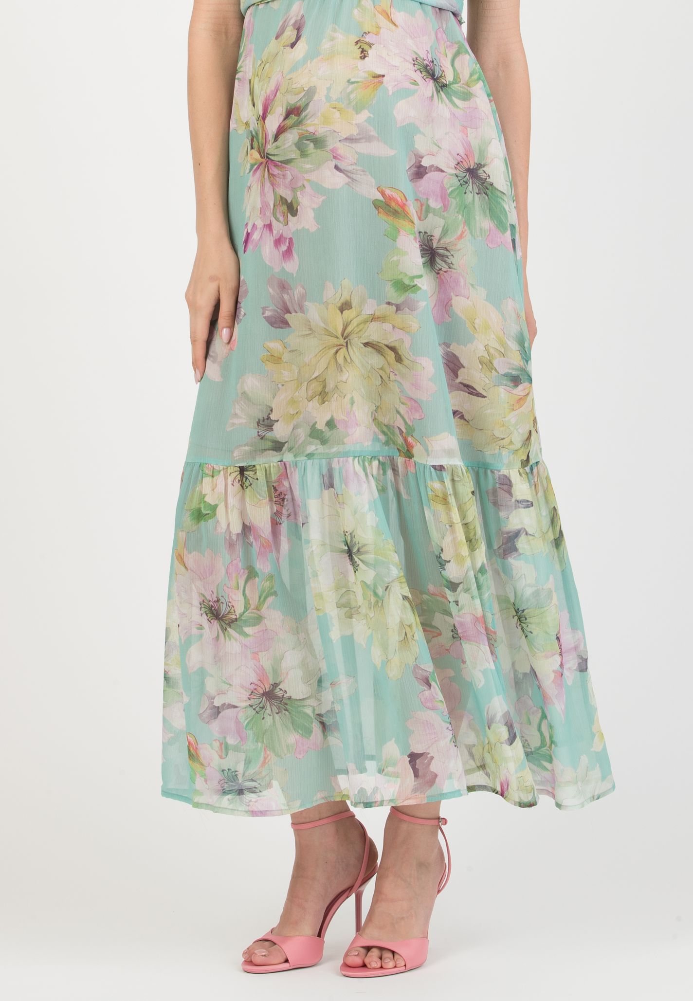 LUDOVICA – Maternity & Nursing Dress with Crossover Bodice (Acqua)