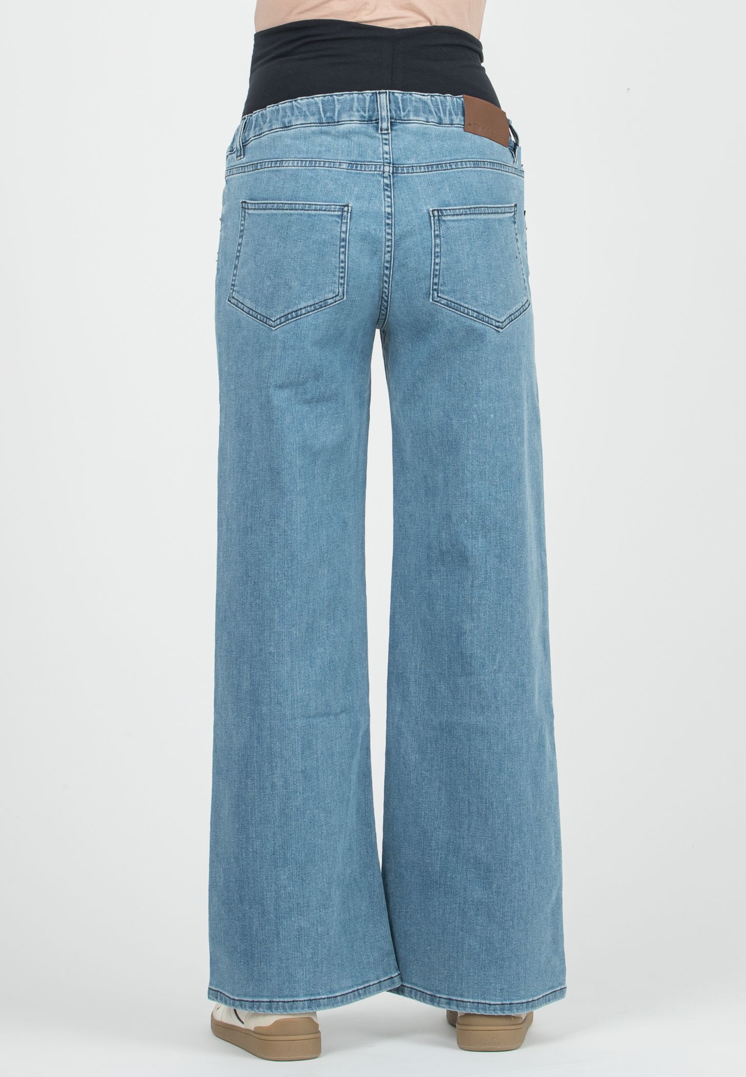 NOAH - Wide Leg Maternity Jeans in Denim (Azzurro)