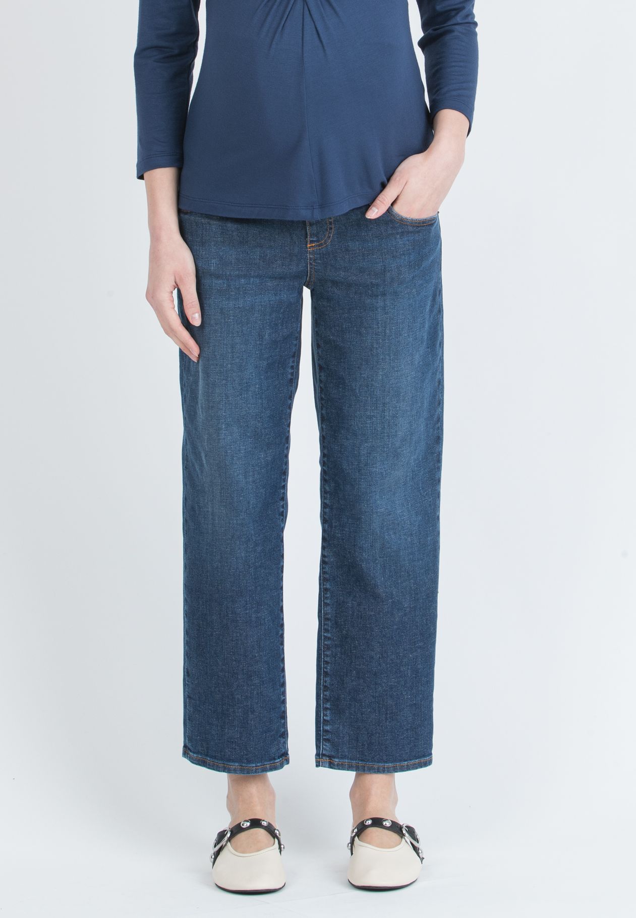 RHIANNA - Balloon Maternity Jeans (Blu)