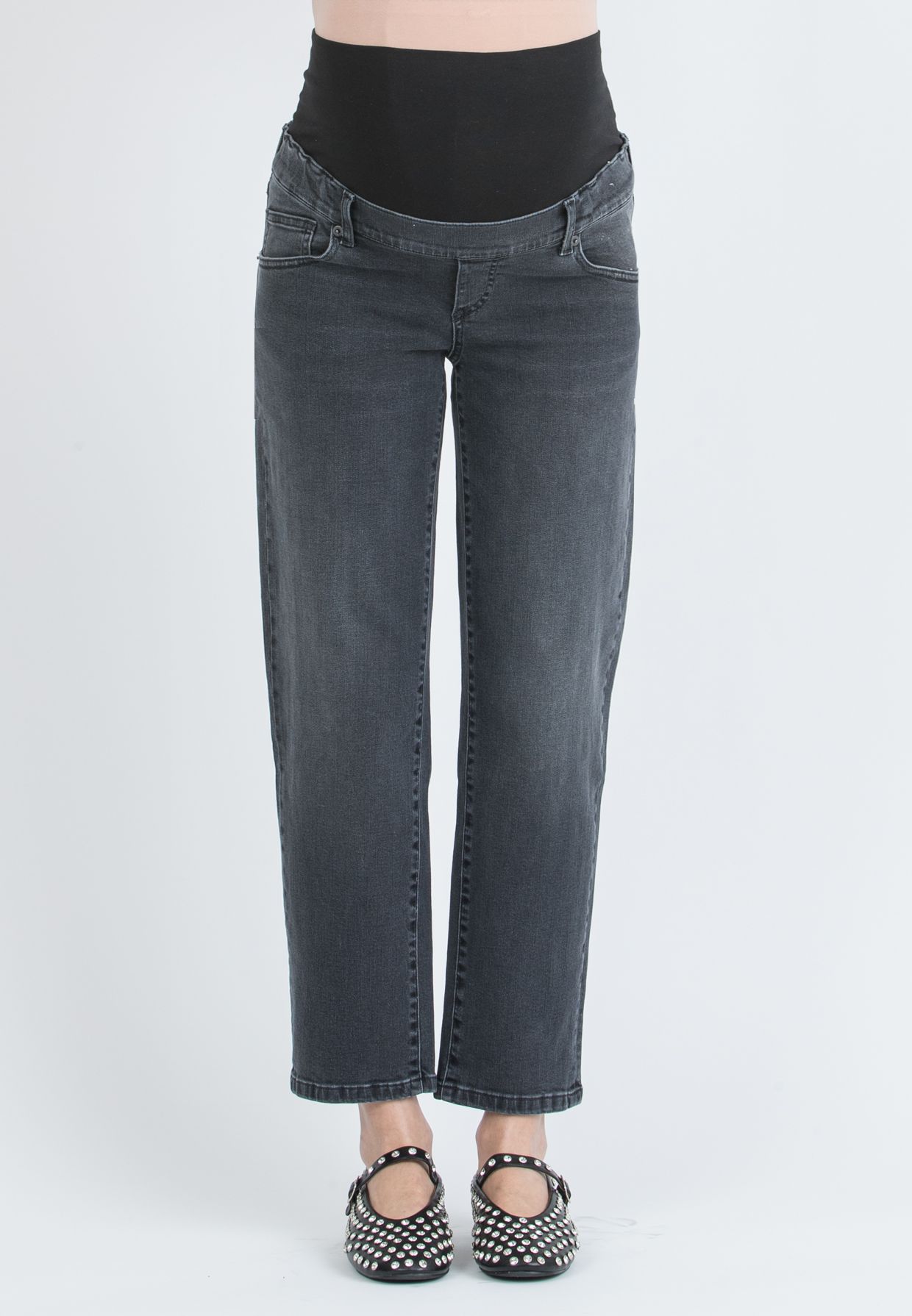 RHIANNA - Balloon Maternity Jeans (Grigio Medio)