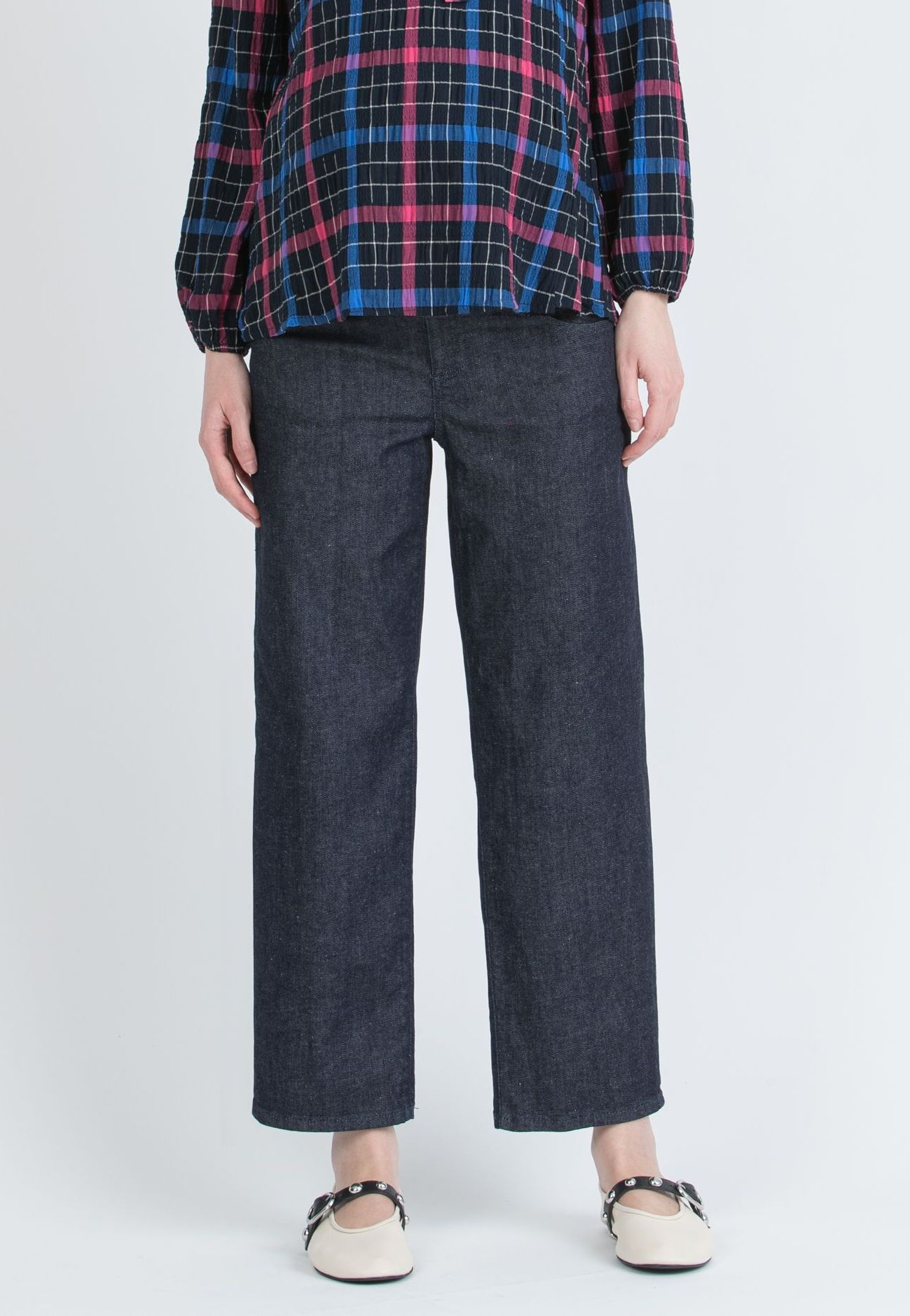 RHIANNA - Balloon Maternity Jeans (Blu Scuro)