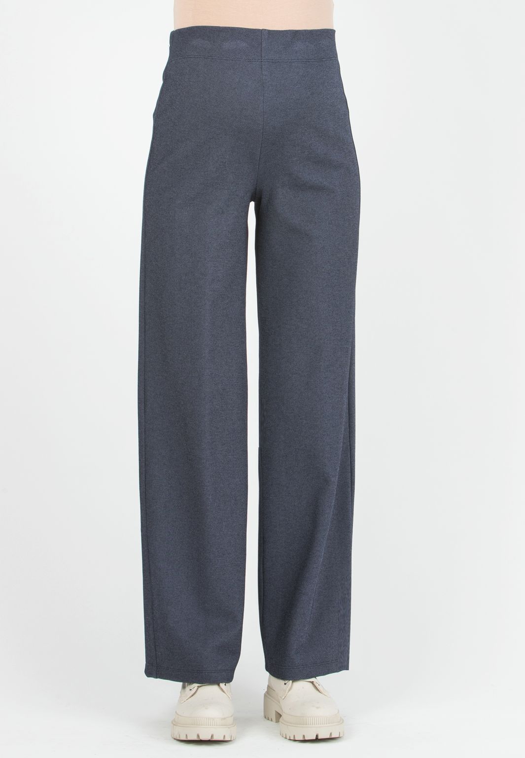 KIMBERLY - Maternity trousers in Diagonal Ponte Fabric (Blu Cobalto)