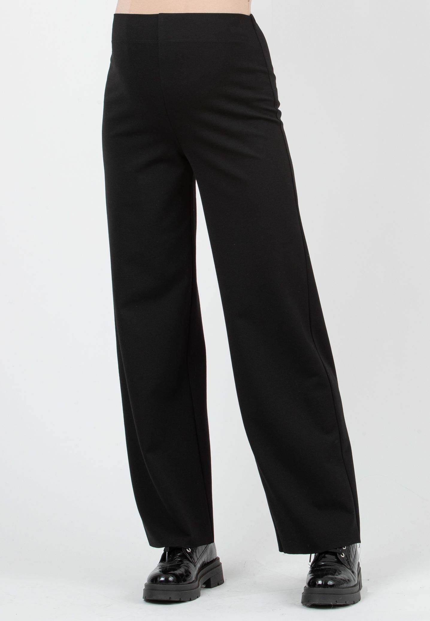 KIMBERLY P - Pantalone Premaman Palazzo in Punto Milano Invernale (Nero)