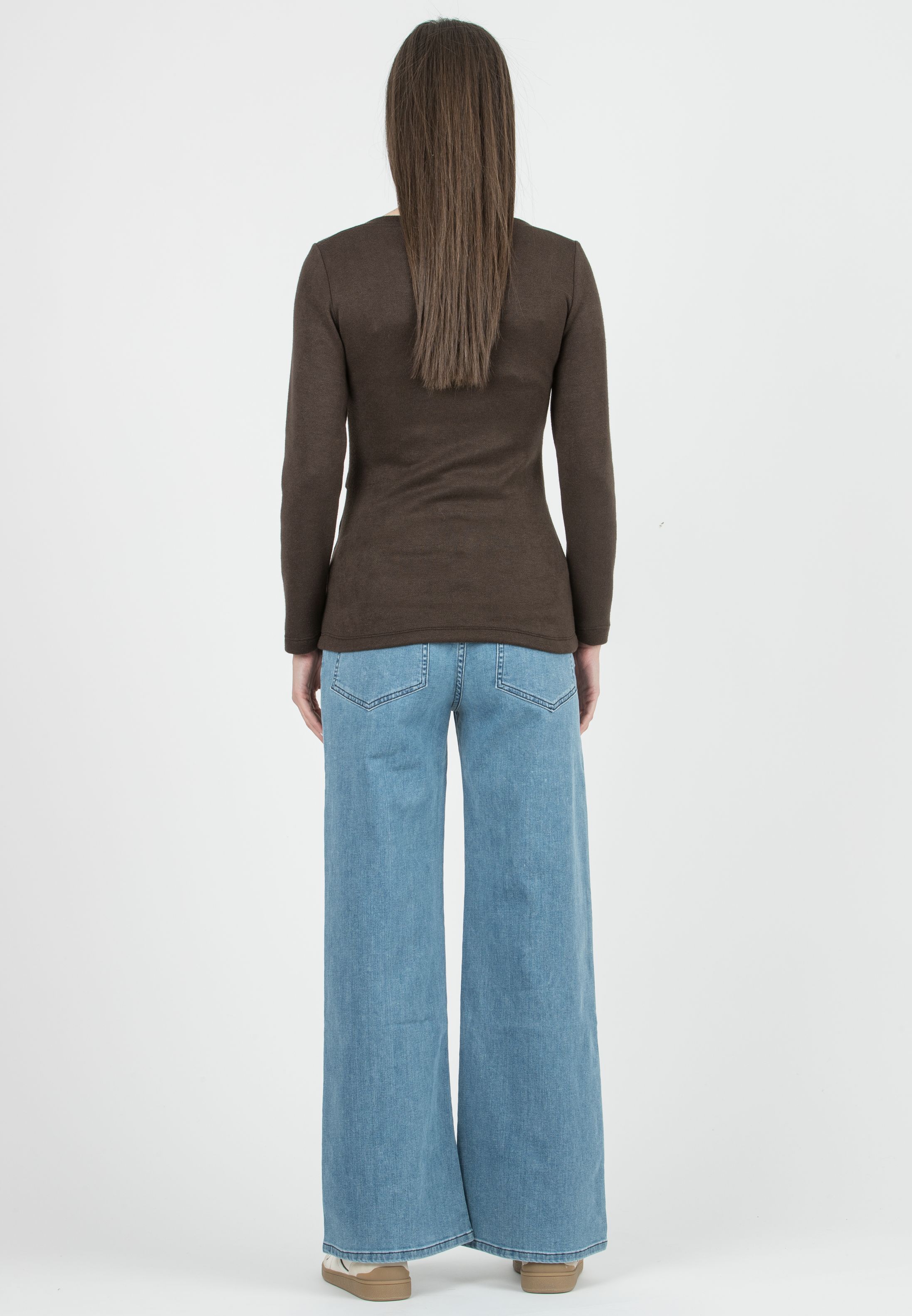 NOAH - Wide Leg Maternity Jeans in Denim (Azzurro)
