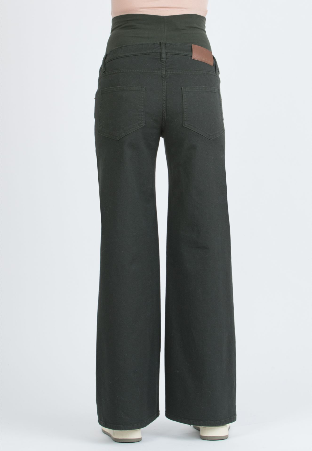 NOAH – Maternity Wide-Leg Jeans in Coloured Denim (Verde)