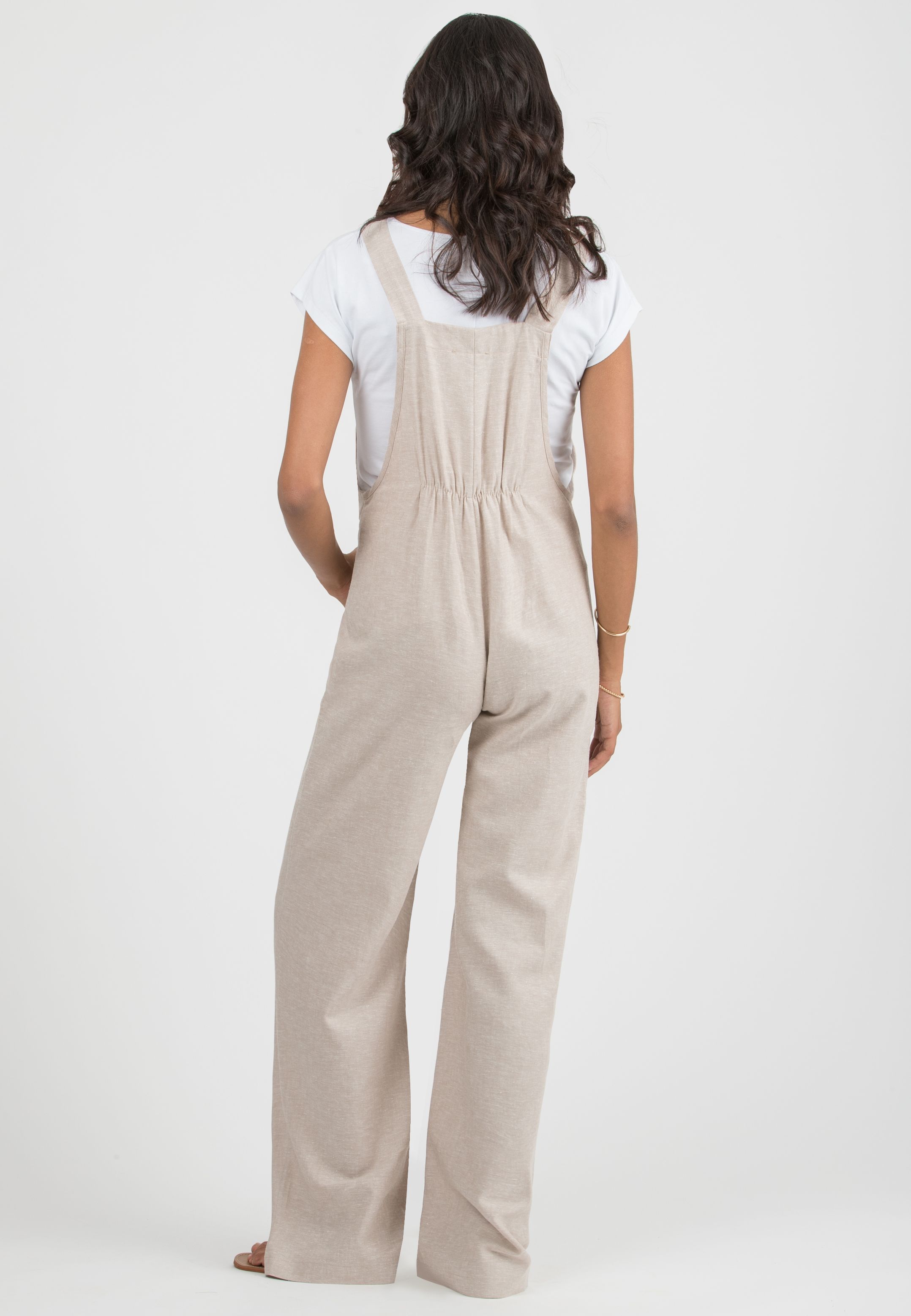 BETTA – Linen Maternity Dungaree (Ecru')