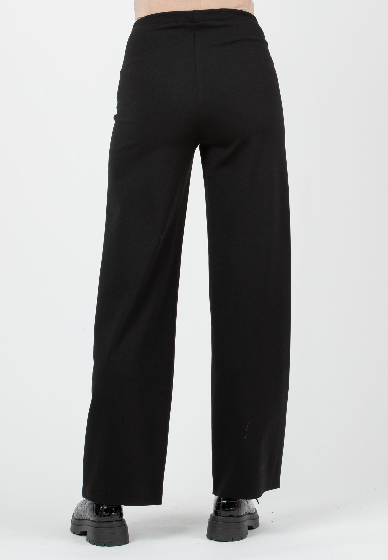 KIMBERLY P - Pantalone Premaman Palazzo in Punto Milano Invernale (Nero)