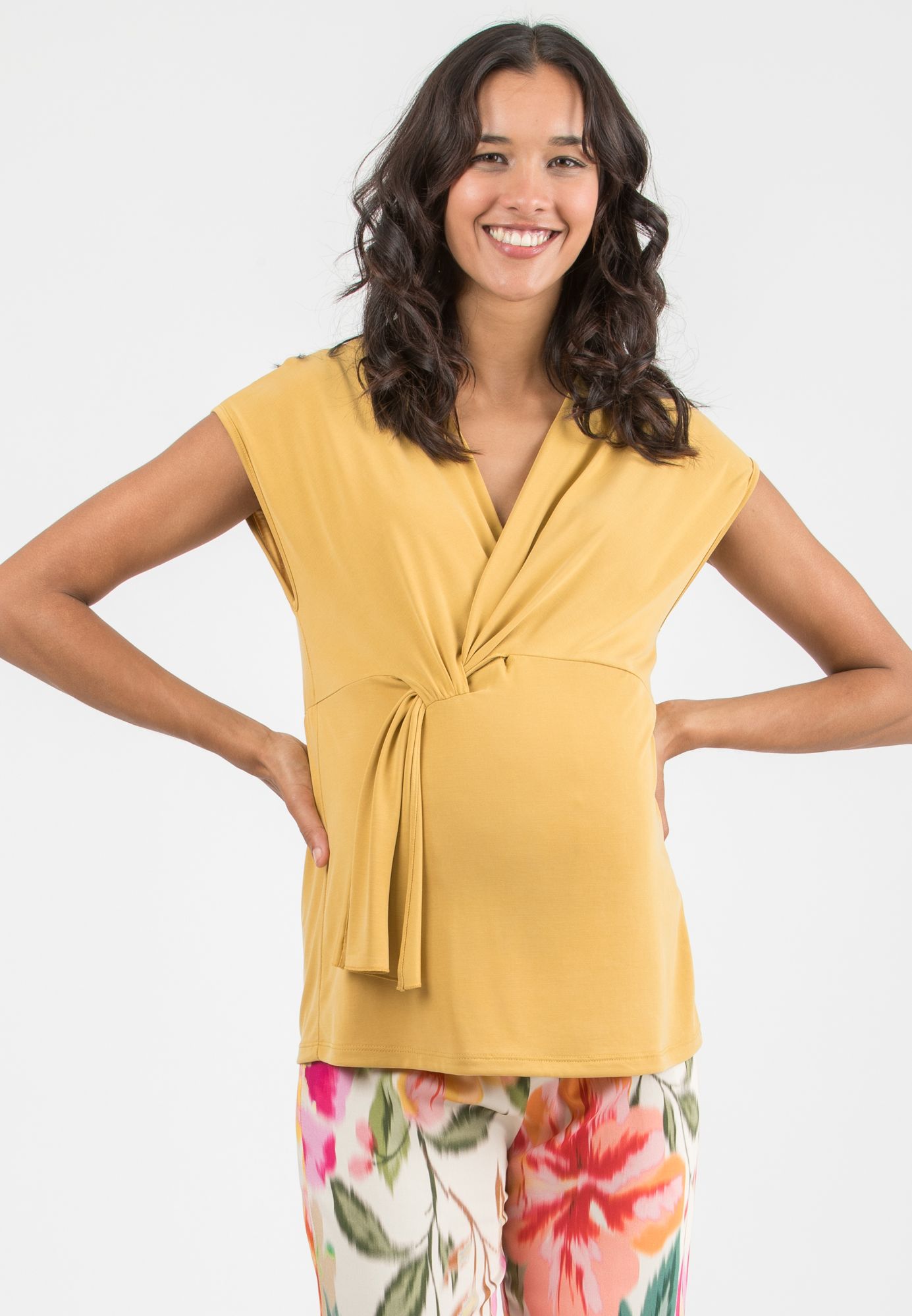 LOUISE - Maternity & Nursing Blouse in Modal (Senape)