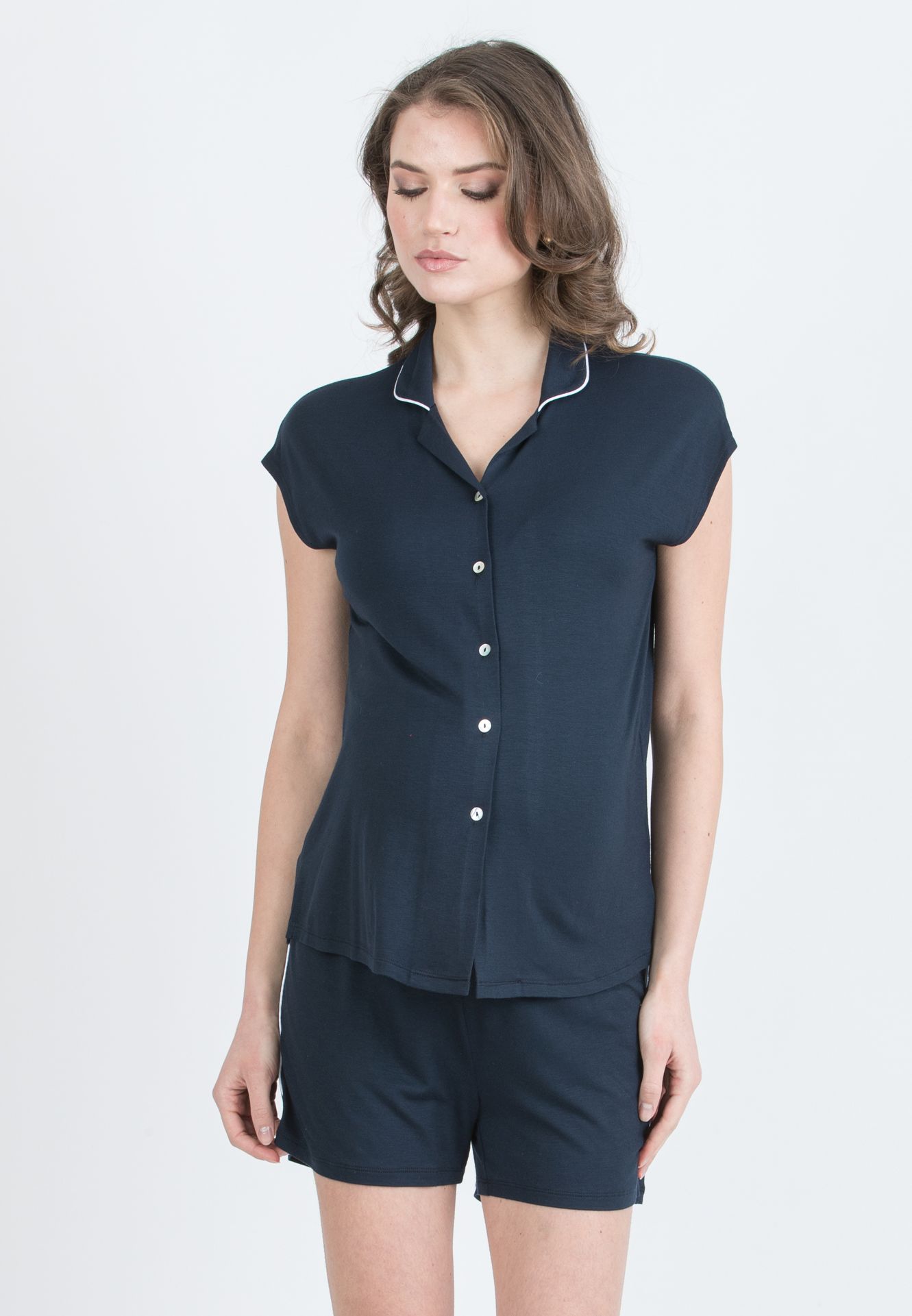 PINA – Maternity Short Pajama (Blu Scuro)