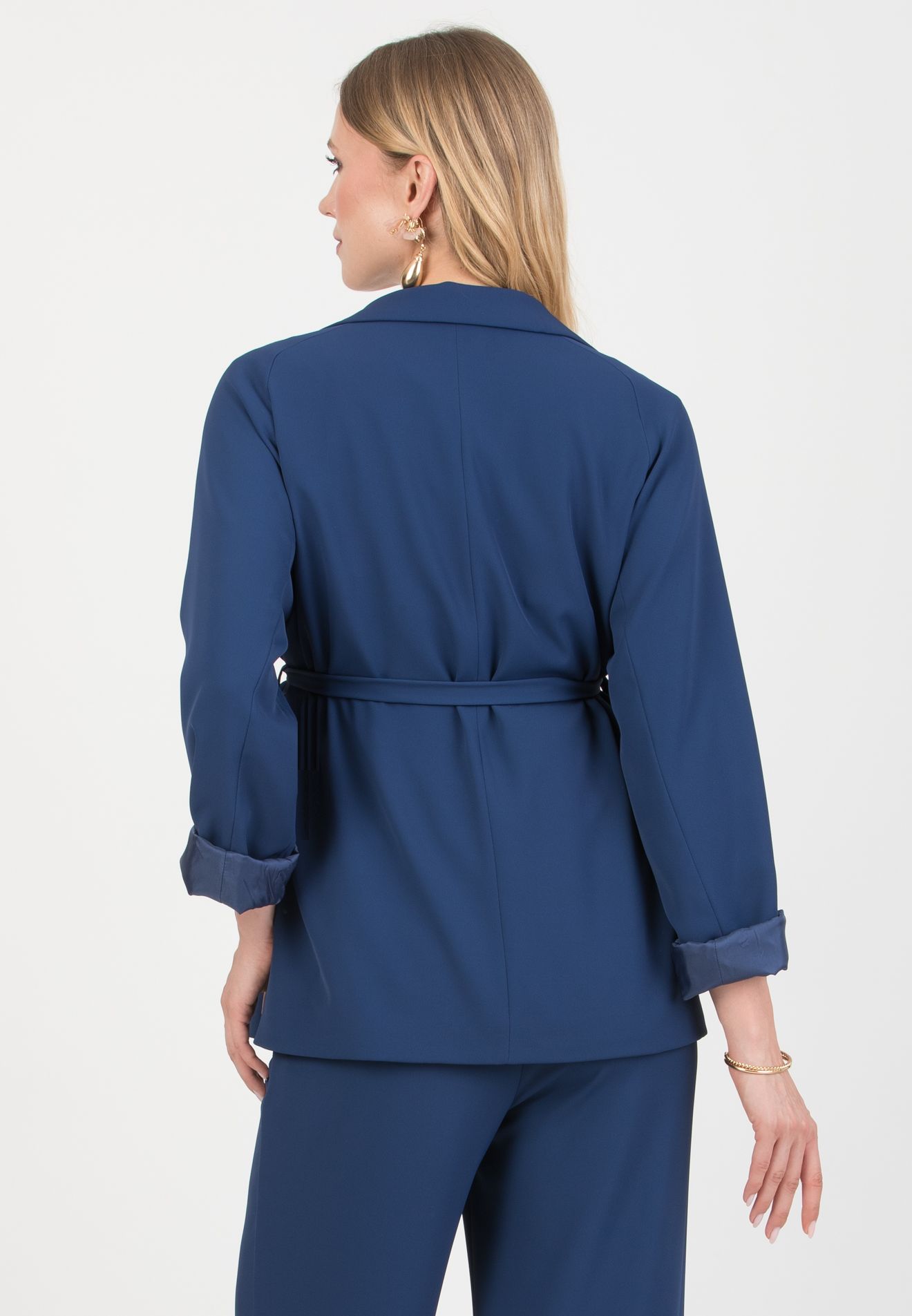ROBERTA - Maternity Blazer in Cadì (Blu Tampone)