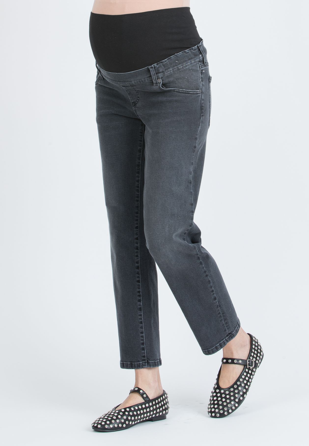 RHIANNA - Balloon Maternity Jeans (Grigio Medio)