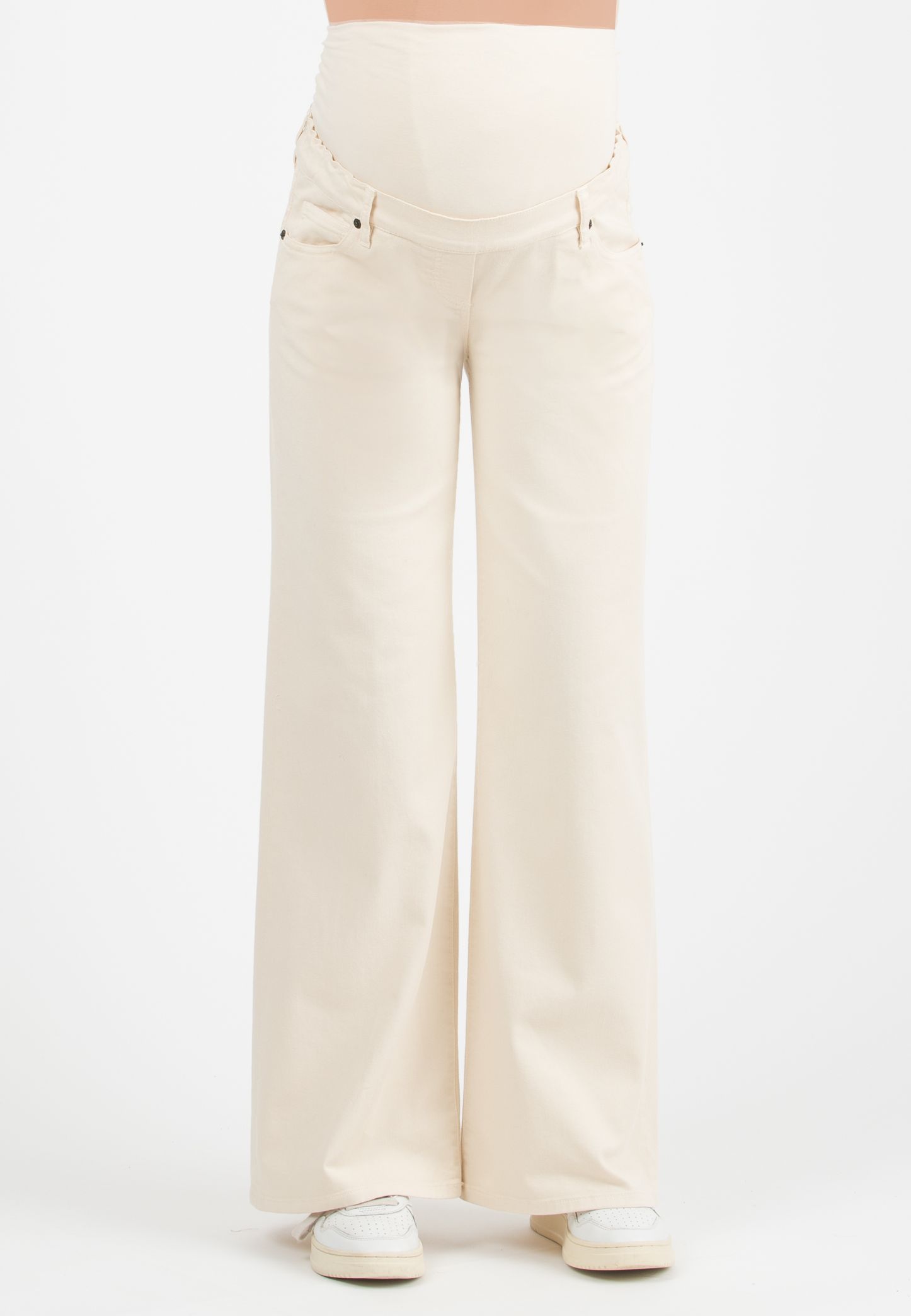 NOAH – Maternity Wide-Leg Jeans in Coloured Denim (Naturale)