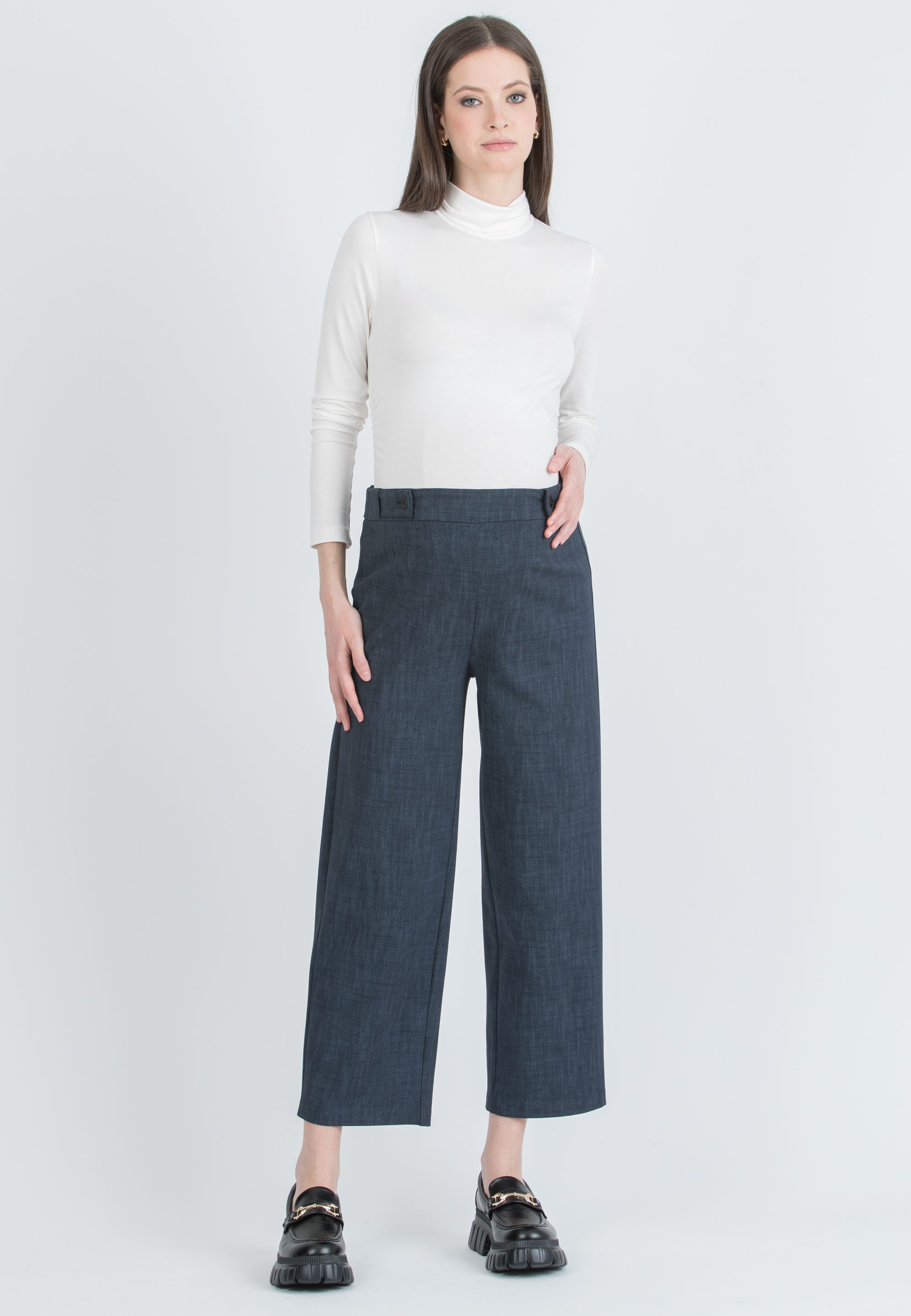 LARA – Lupetto Premaman in Jersey Elasticizzato (Avorio)