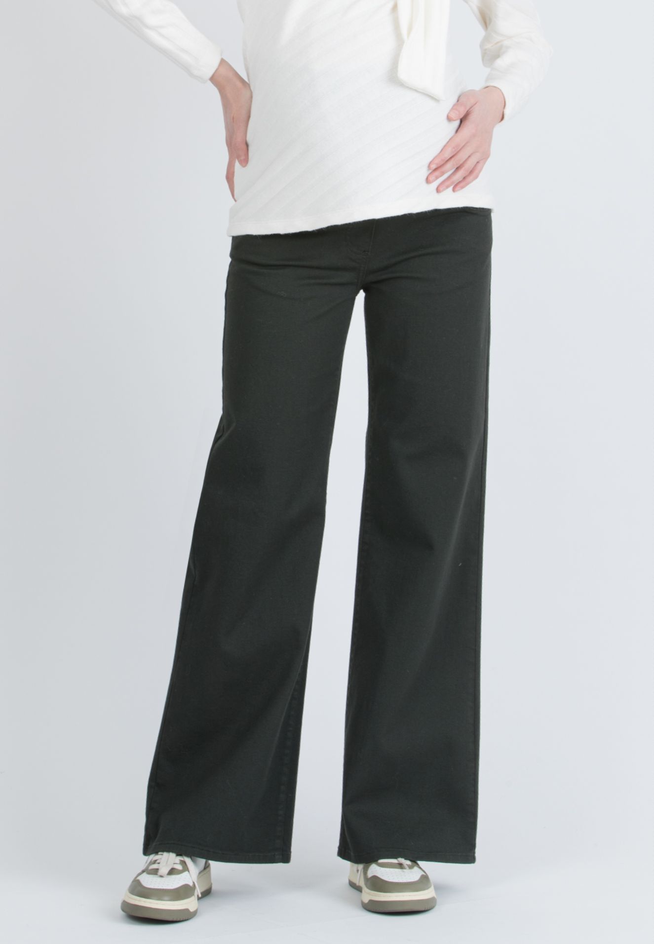 NOAH – Maternity Wide-Leg Jeans in Coloured Denim (Verde)