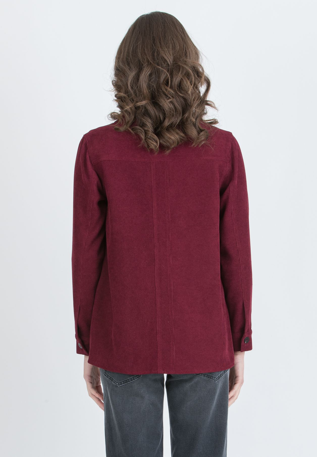 ELETTRA – Maternity Jacket in Velvet (Bordeaux)