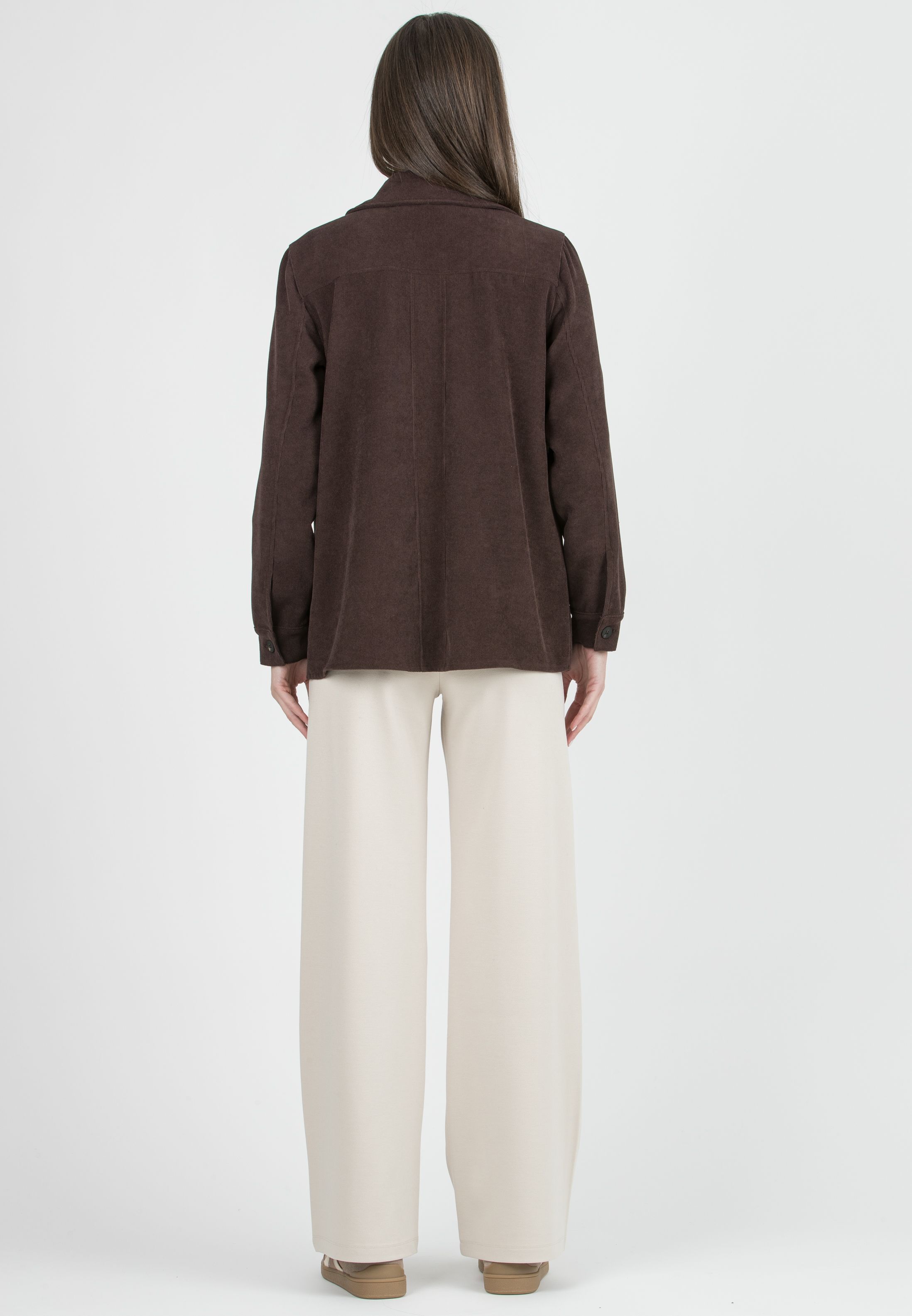 KIMBERLY - Maternity trousers in Diagonal Ponte Fabric (Avorio)