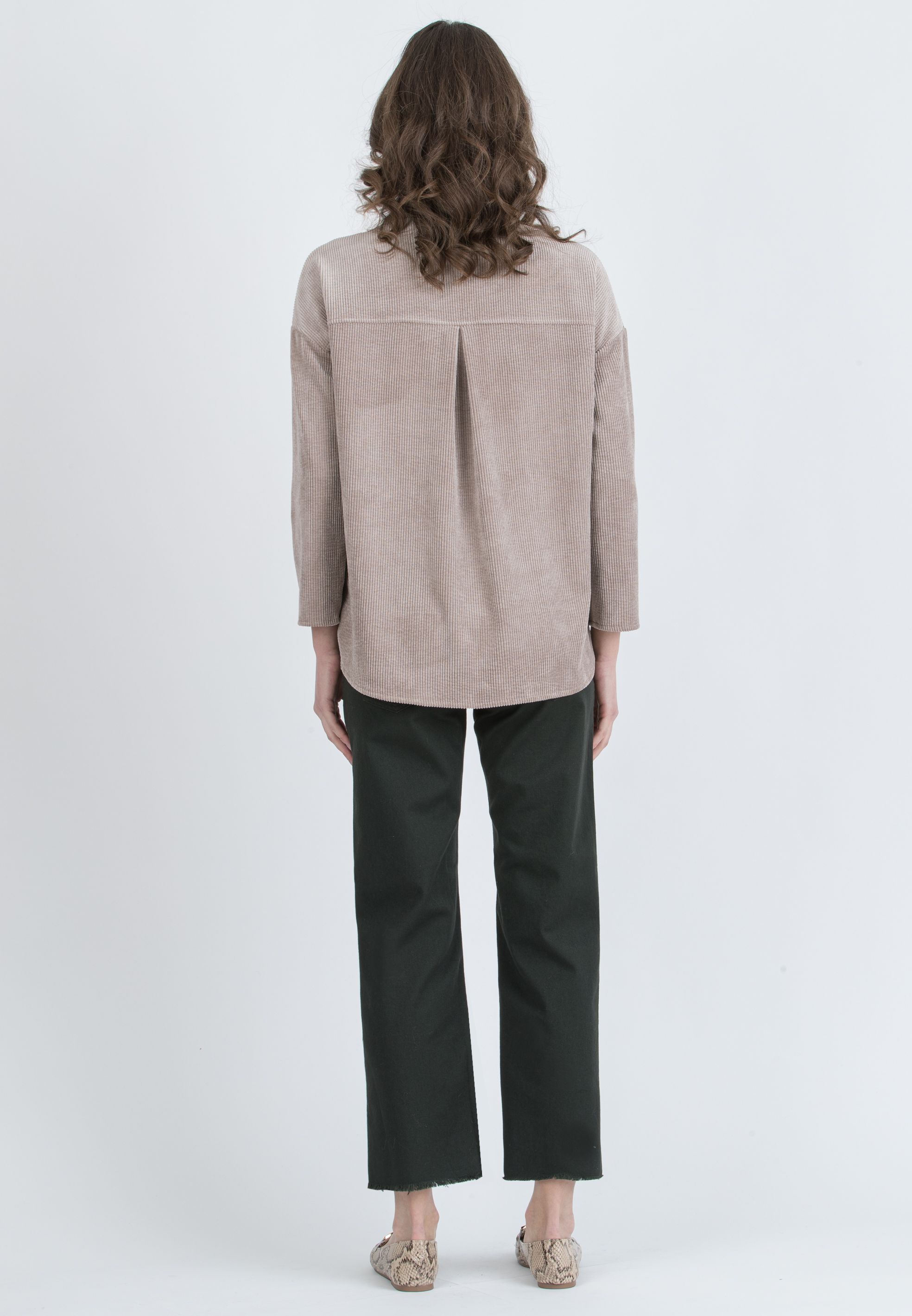 GIADA - Colorful Maternity Straight Jeans with Fringed Hem (Verde)