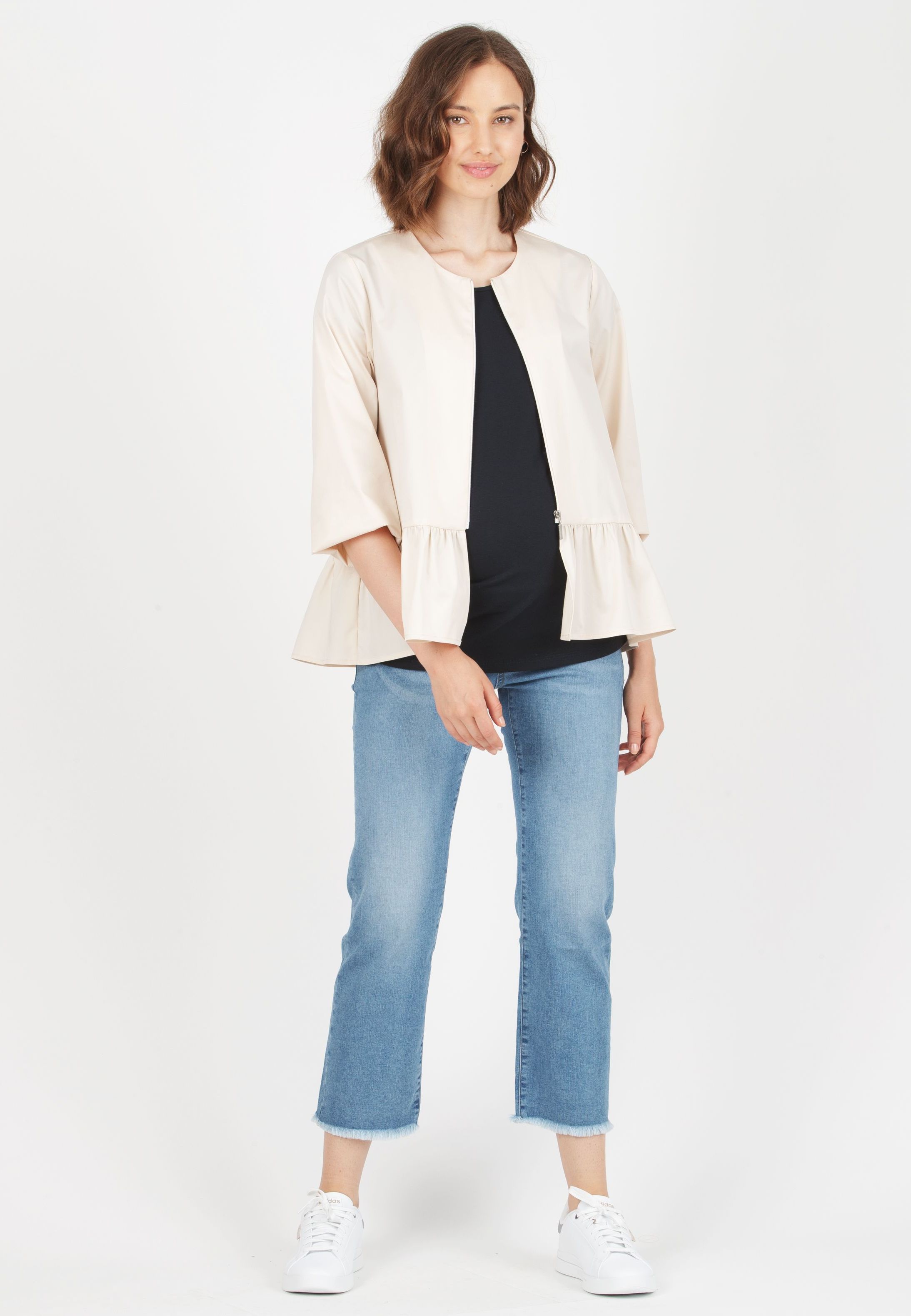 JOANNA - Maternity Cotton Jacket (Beige)