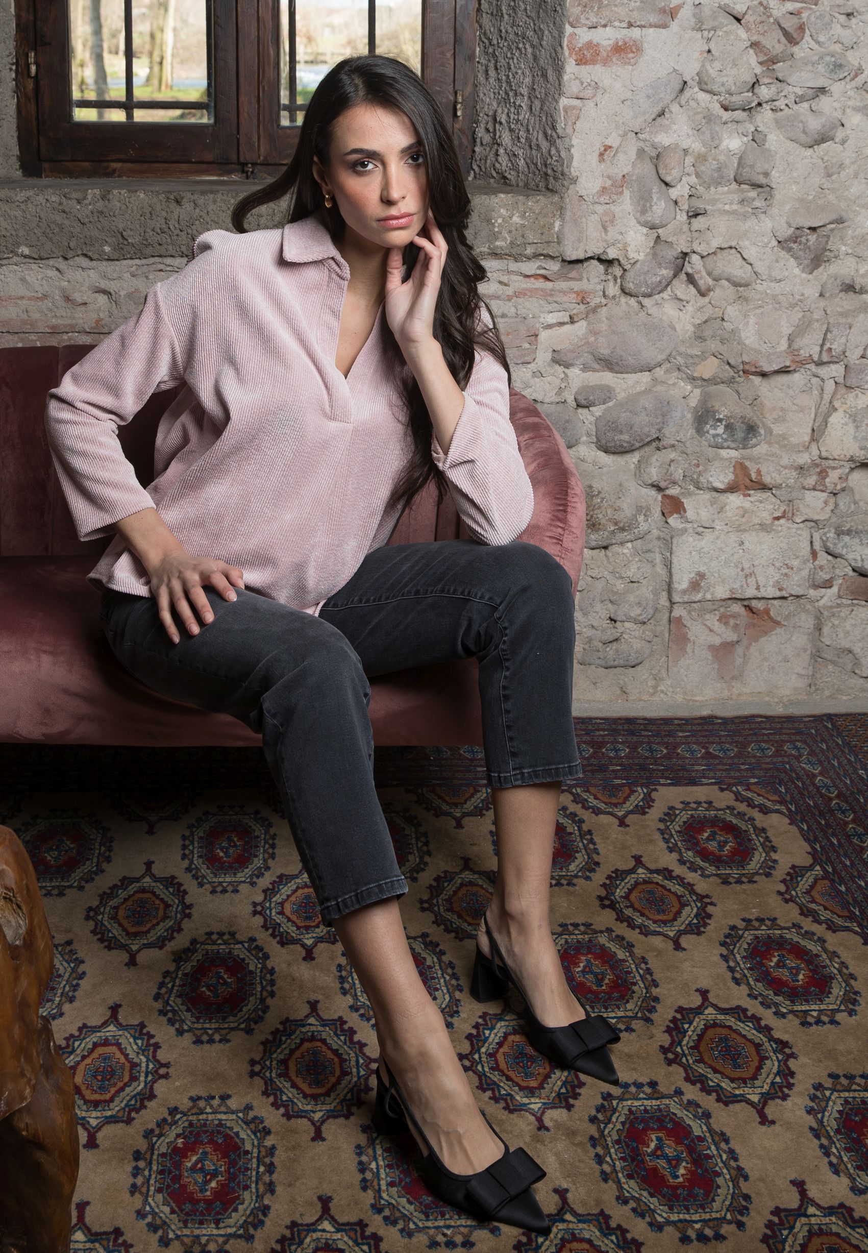 RHIANNA - Balloon Maternity Jeans (Grigio Medio)