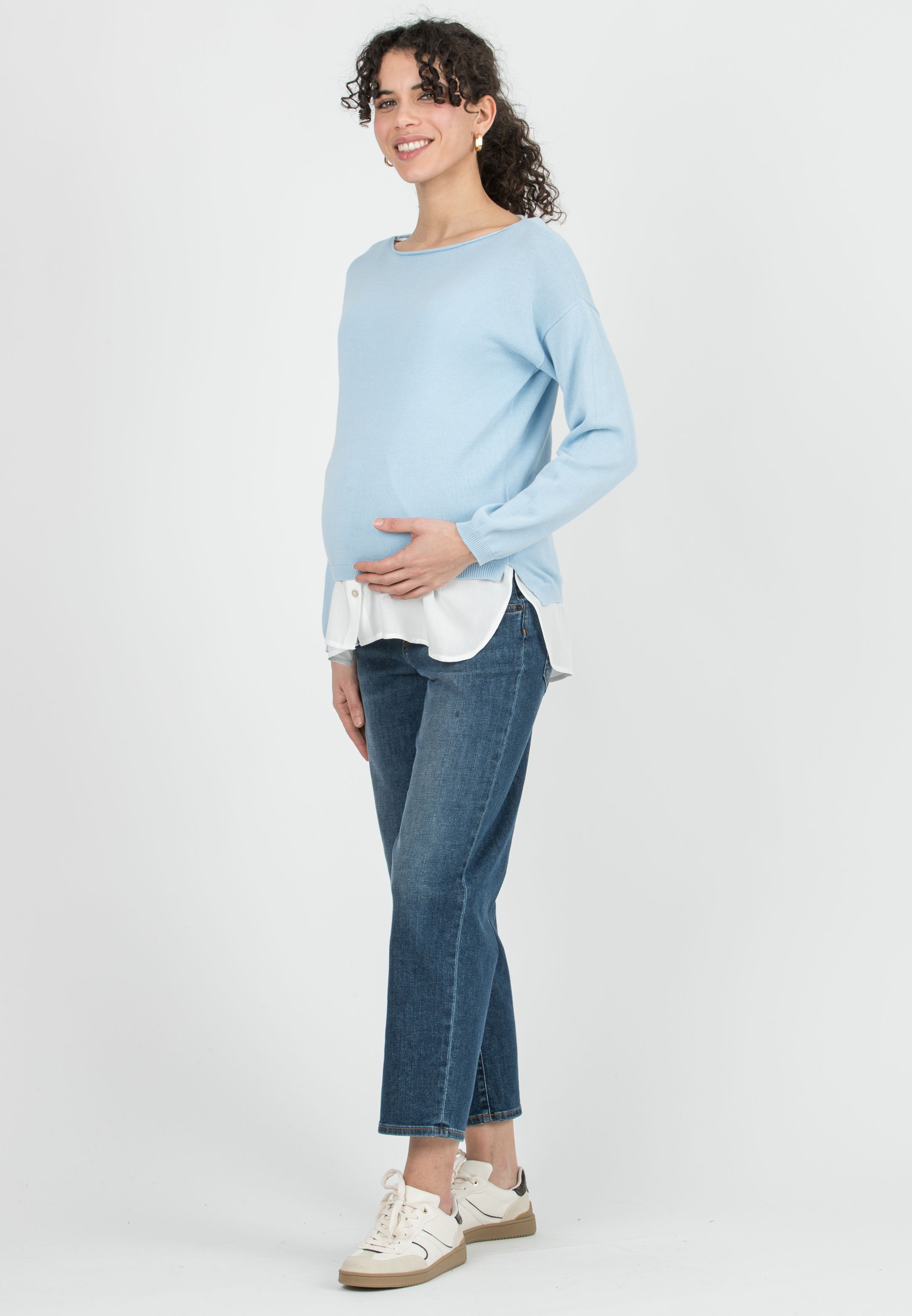 GIOIA – Maternity & Nursing Lightweight Knit with Matching Top (Azzurro)