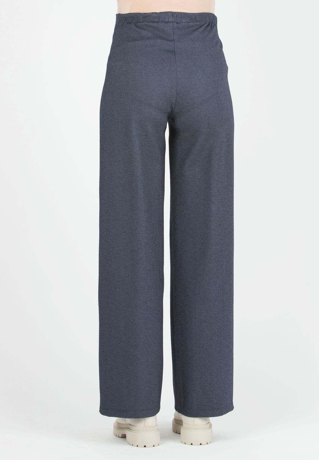 KIMBERLY - Maternity trousers in Diagonal Ponte Fabric (Blu Cobalto)