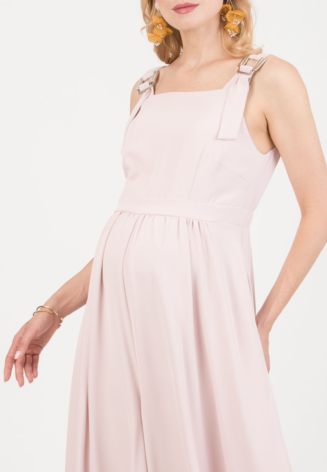 KATE - Maternity & Nursing Dress Jumpsuit with Wide-Leg Trousers (Rosa)