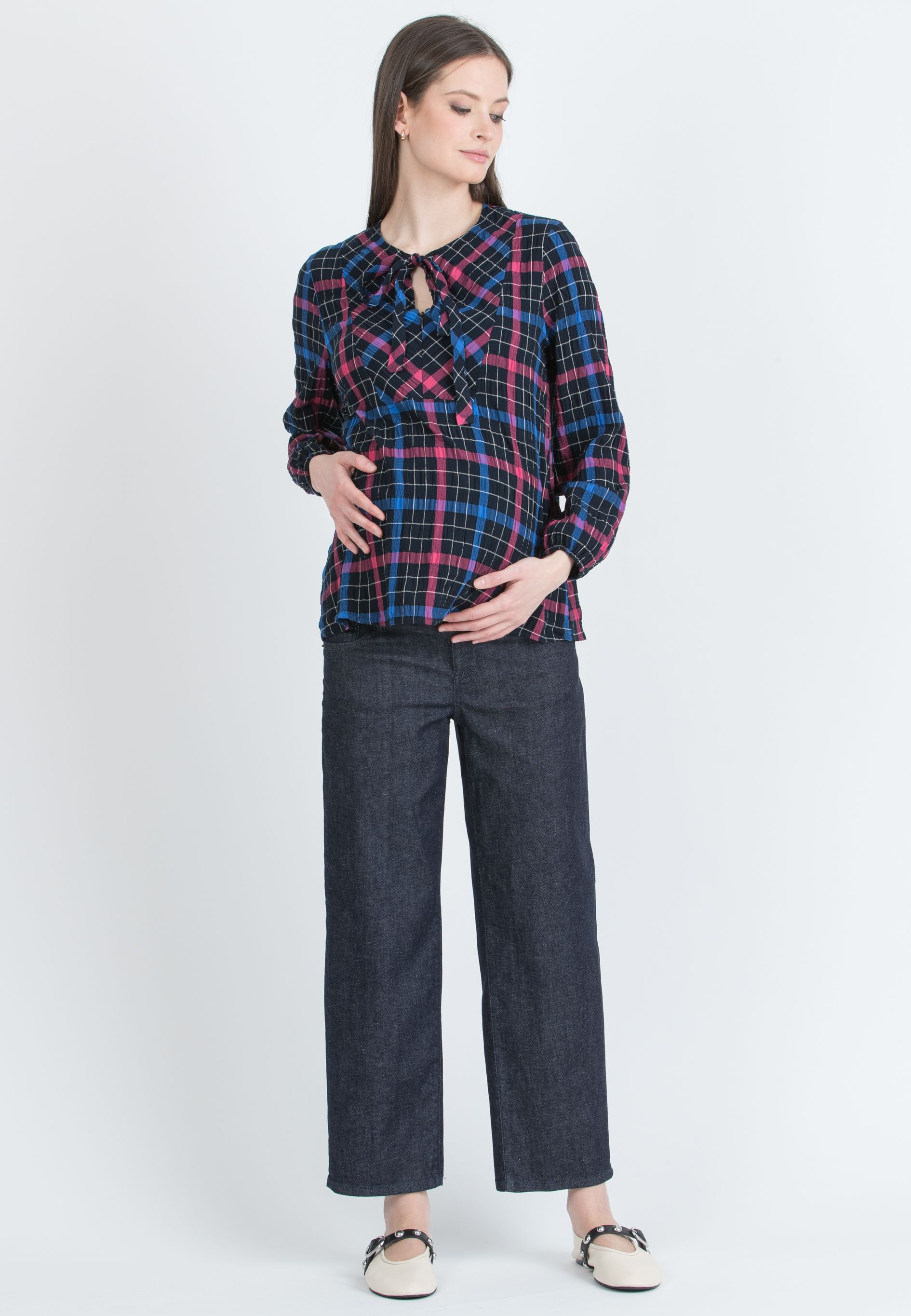 RHIANNA - Balloon Maternity Jeans (Blu Scuro)