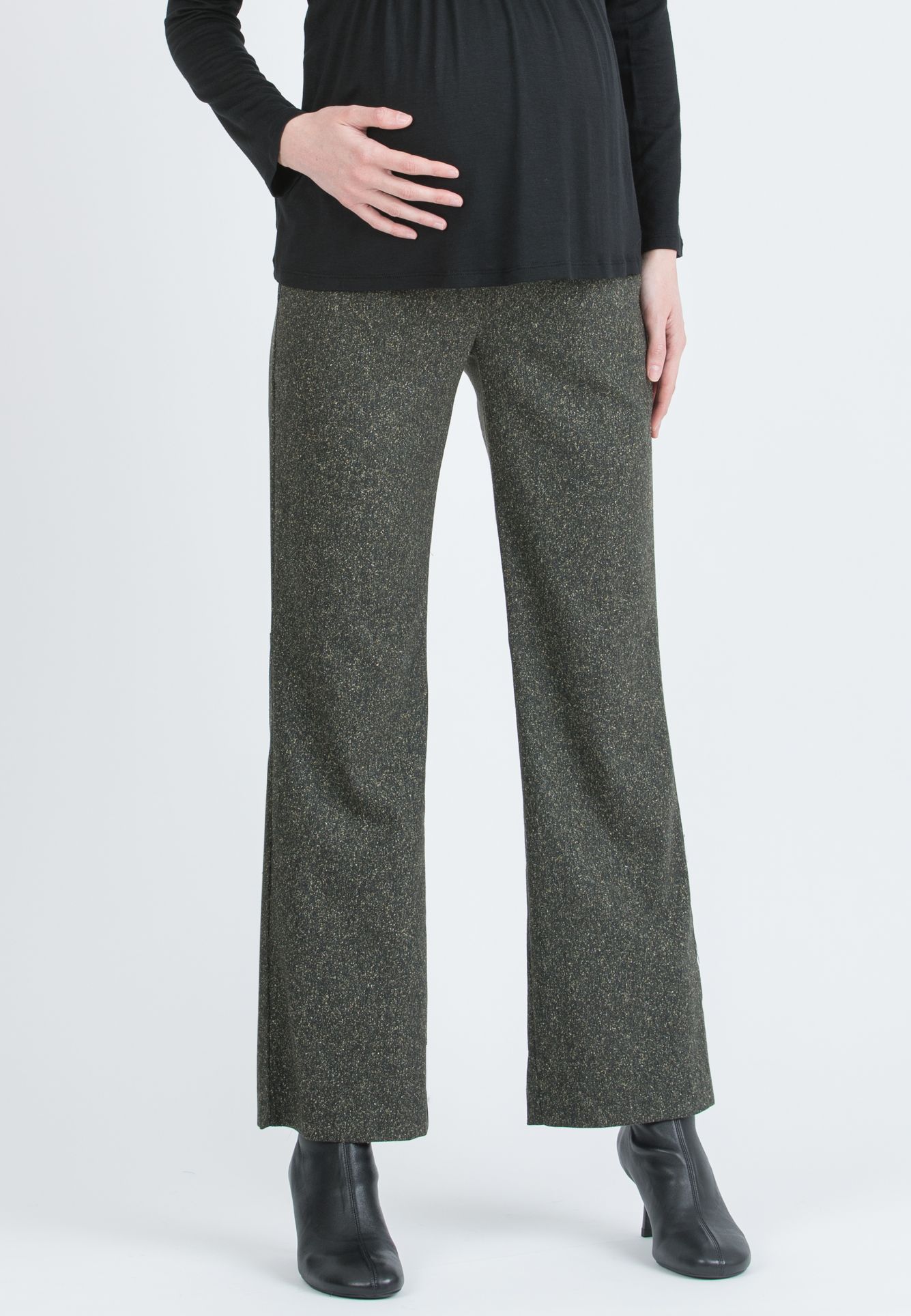 ALEX – Maternity Trousers in Patterned Fabric (Verde)