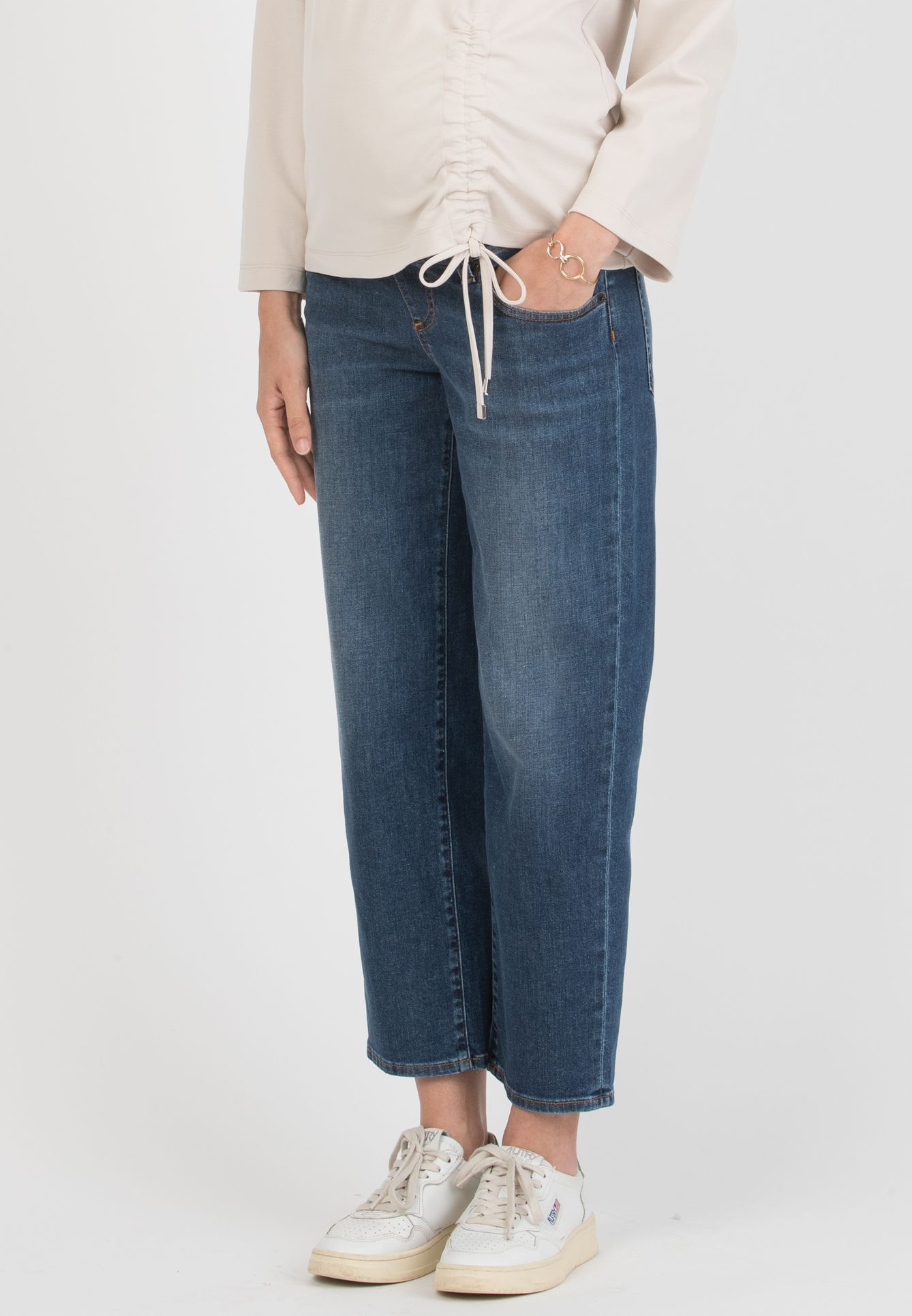 RHIANNA - Balloon Maternity Jeans (Blu)