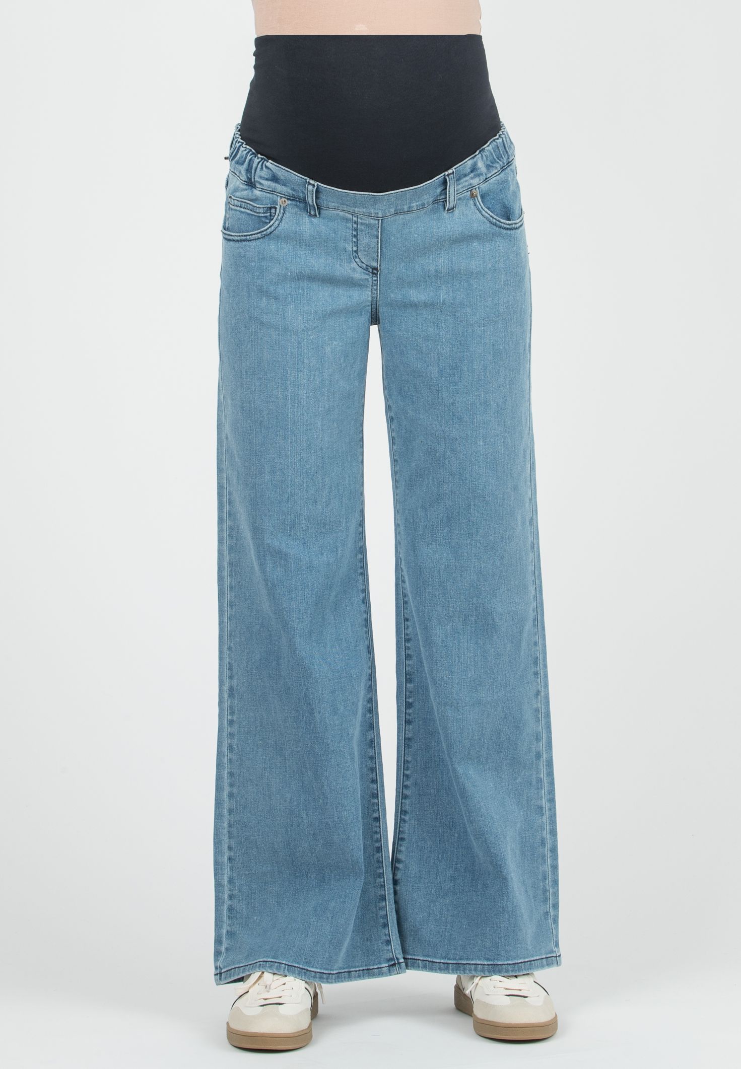 NOAH - Wide Leg Maternity Jeans in Denim (Azzurro)