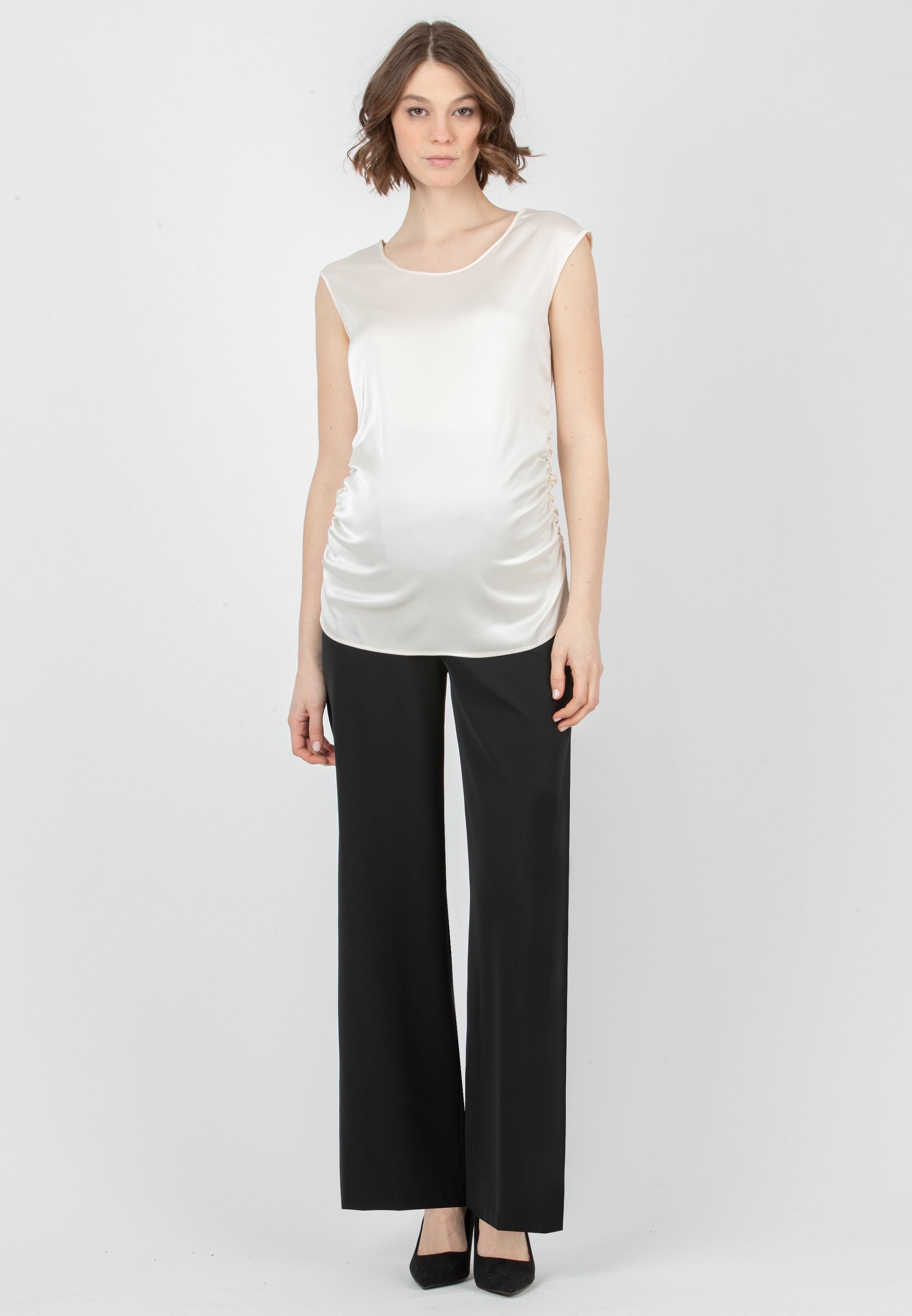 KIMBERLY - Maternity Palazzo Cadì Trousers (Nero)